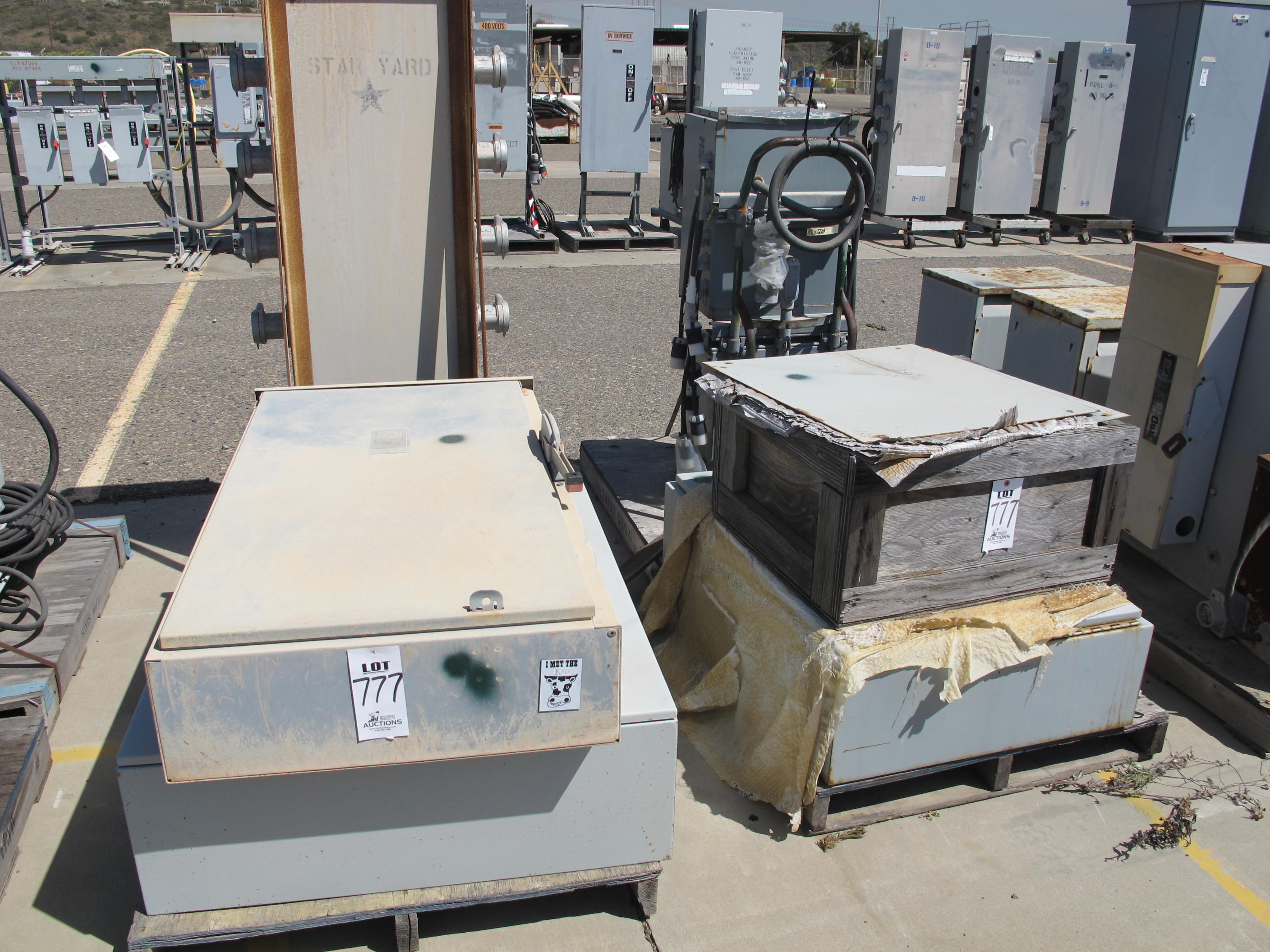 LOT (3) ASSORTED TRANSFORMERS (G-49 YARD) LOADING & HANDLING FEE $45-