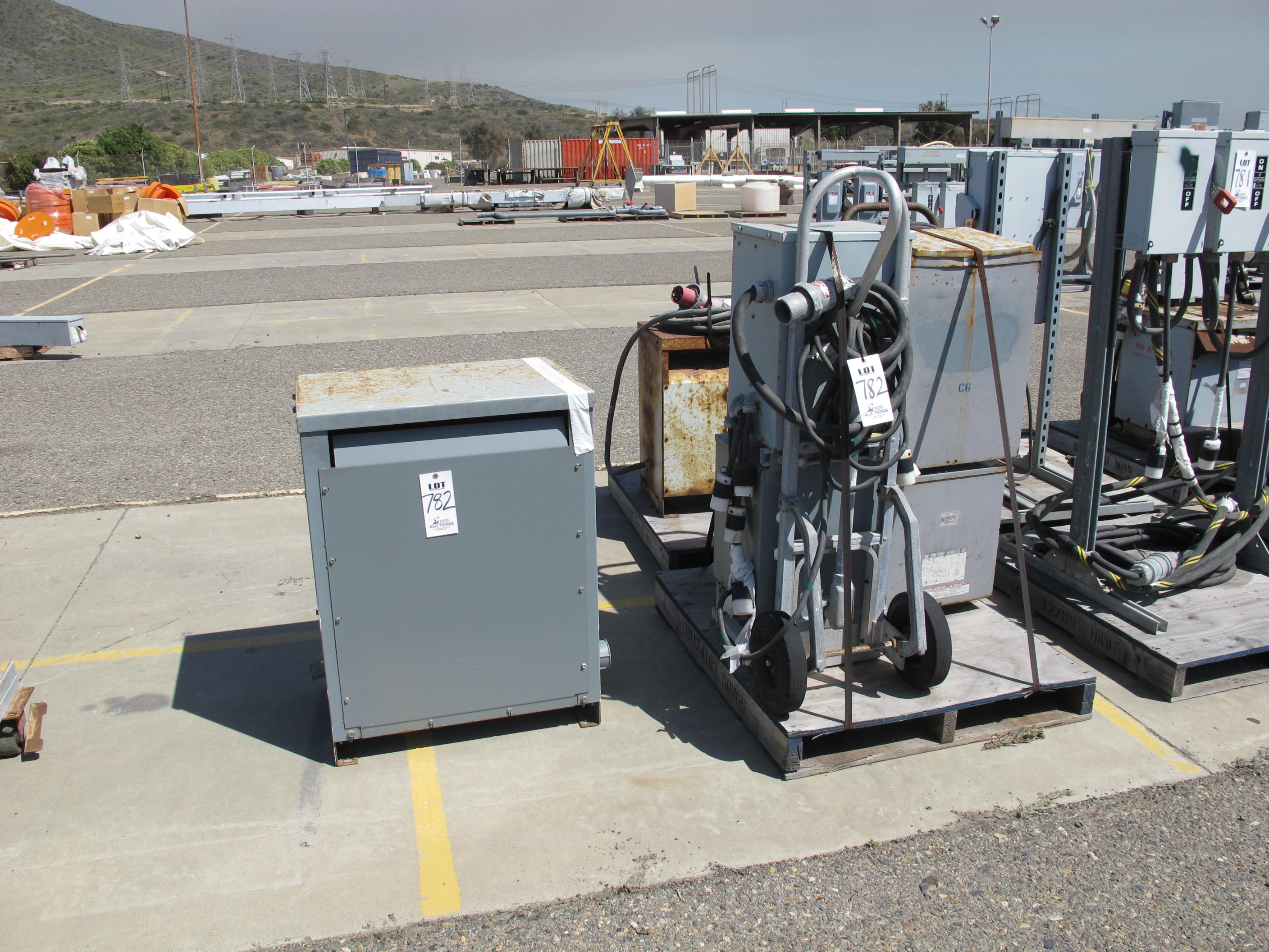 LOT ASSORTED ELECTRICAL BOX & TRANSFORMER (G-49 YARD) LOADING & HANDLING FEE $15-