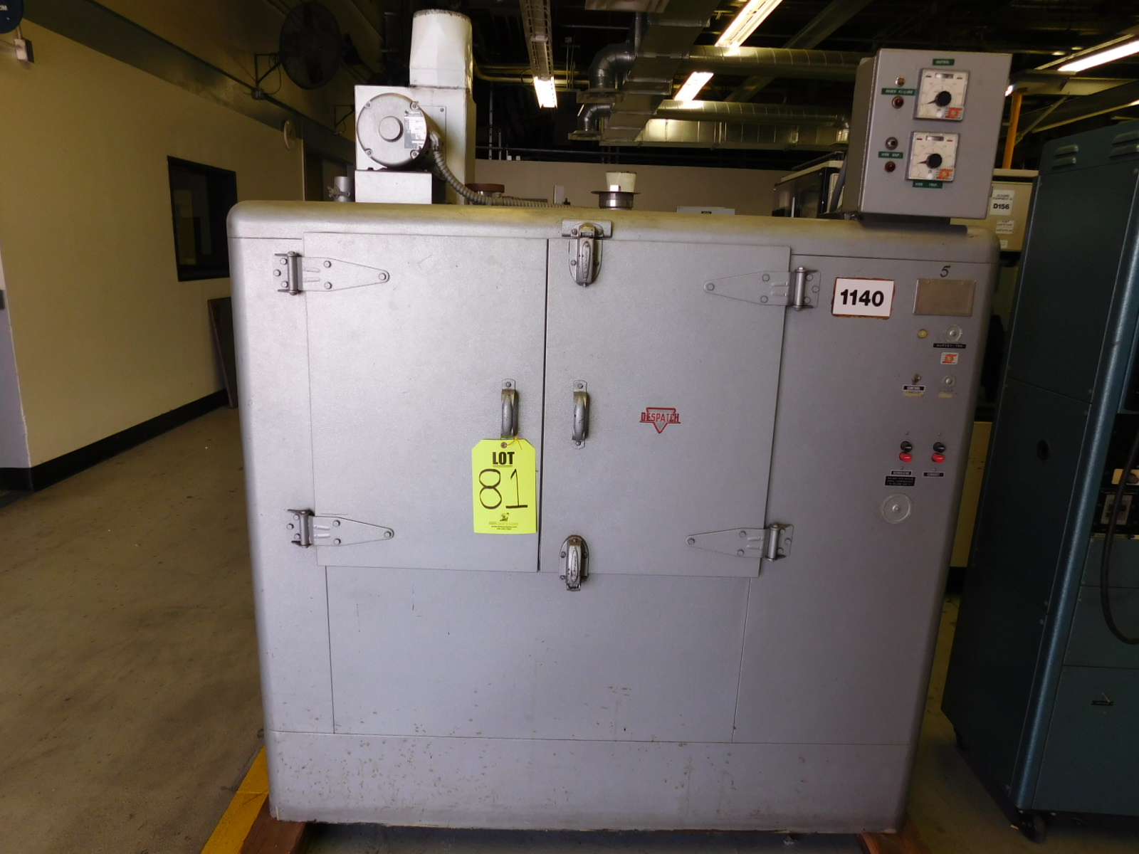 DESPATCH OVEN, MODEL V-23HD, TEMP. 650 DEG. F, INSIDE DIMENSIONS: 38"X20"X27", S/N 67006-81