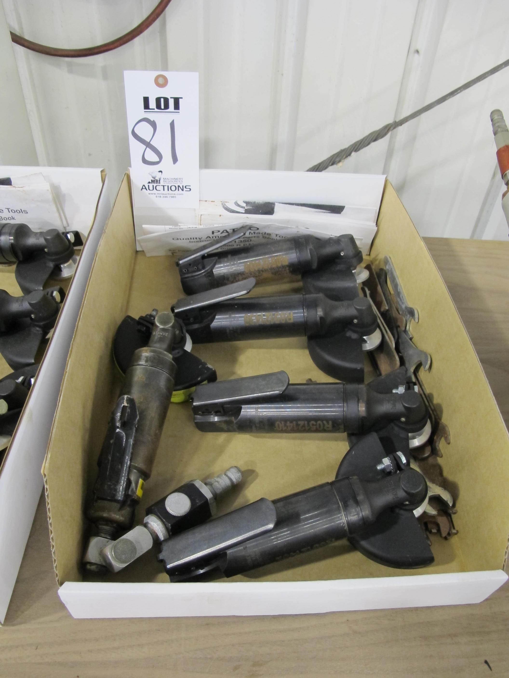LOT (5) PATCO PNEUMATIC ANGLE GRINDERS (G-49) LOADING & HANDLING FEE $5-