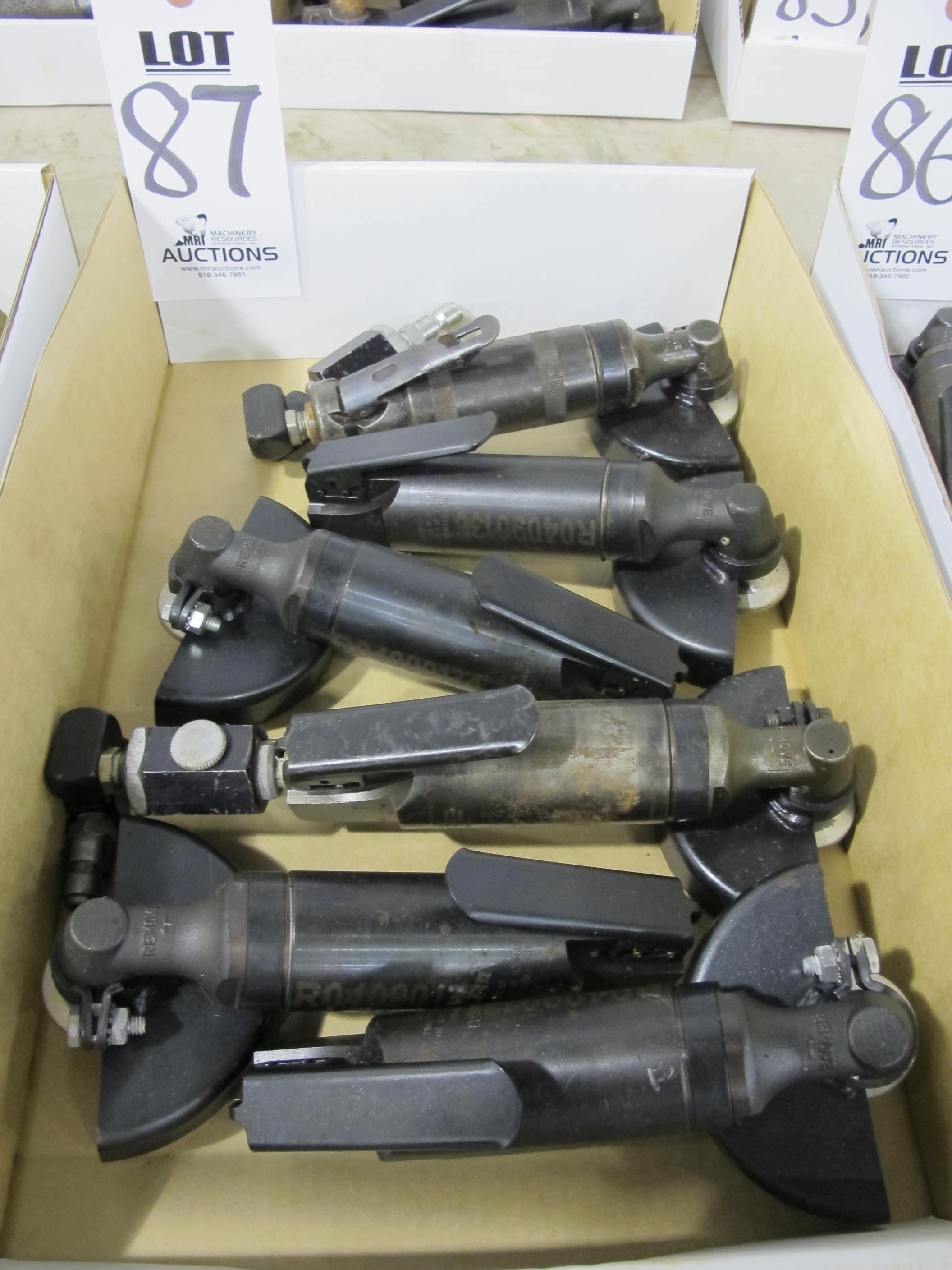 LOT (6) ASSORTED PNEUMATIC ANGLE GRINDERS (G-49) LOADING & HANDLING FEE $5-