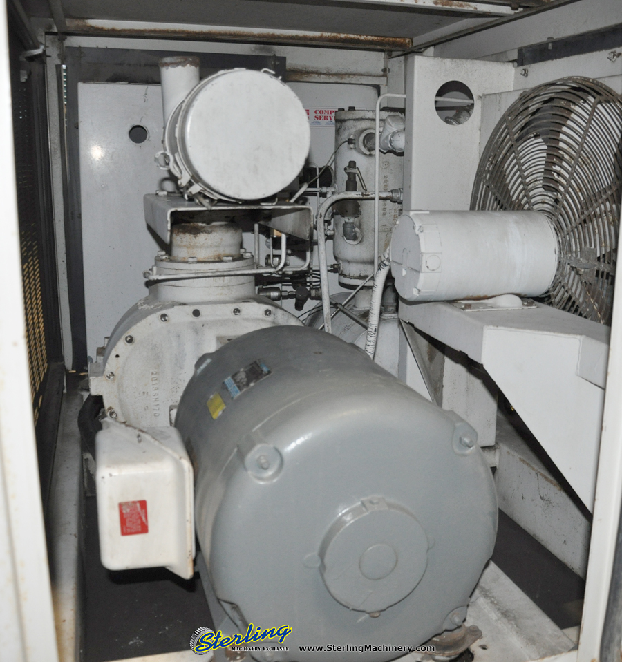 200 CFM Used Gardner Denver Electra Saver Turn Valve Rotary Screw Air Compressor, Mdl. Electra Saver EAH99A, 50 H.P., Hours On Meter : 67,624.4, AutoSentry ES+ Compressor Control, Direct Drive Non Geared Airend, Heavy Duty Inlet Air Filter, AirSmart-12