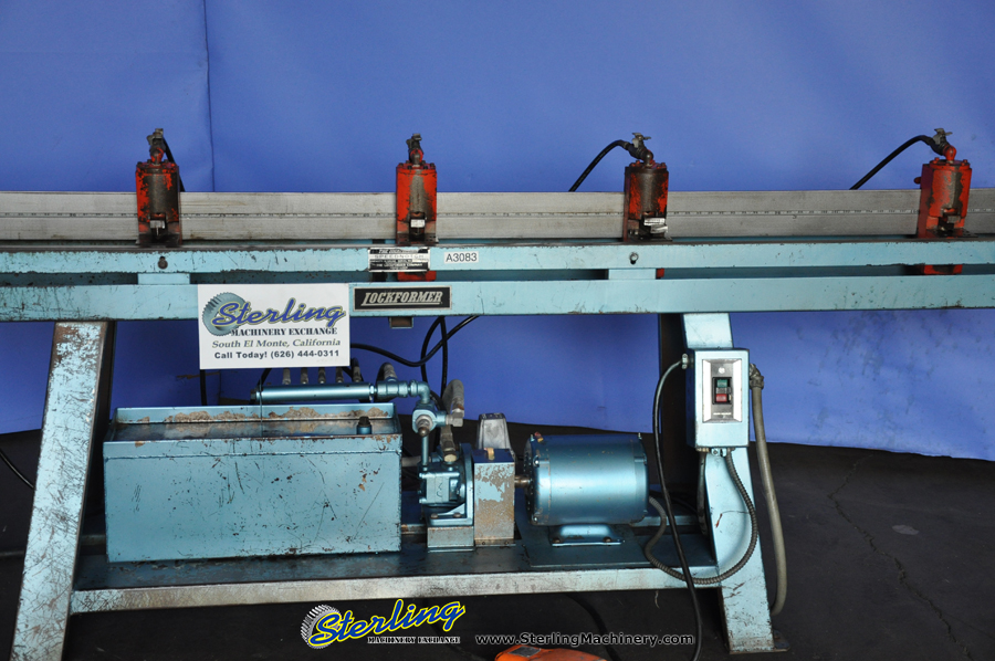 16 Ga. x 10' Used Lockformer Commercial Speed Notcher, Mdl. TDC, Foot Pedal, (5) Slip & Drive Heads, 3-V Notchers, 2 Coper Notchers-32