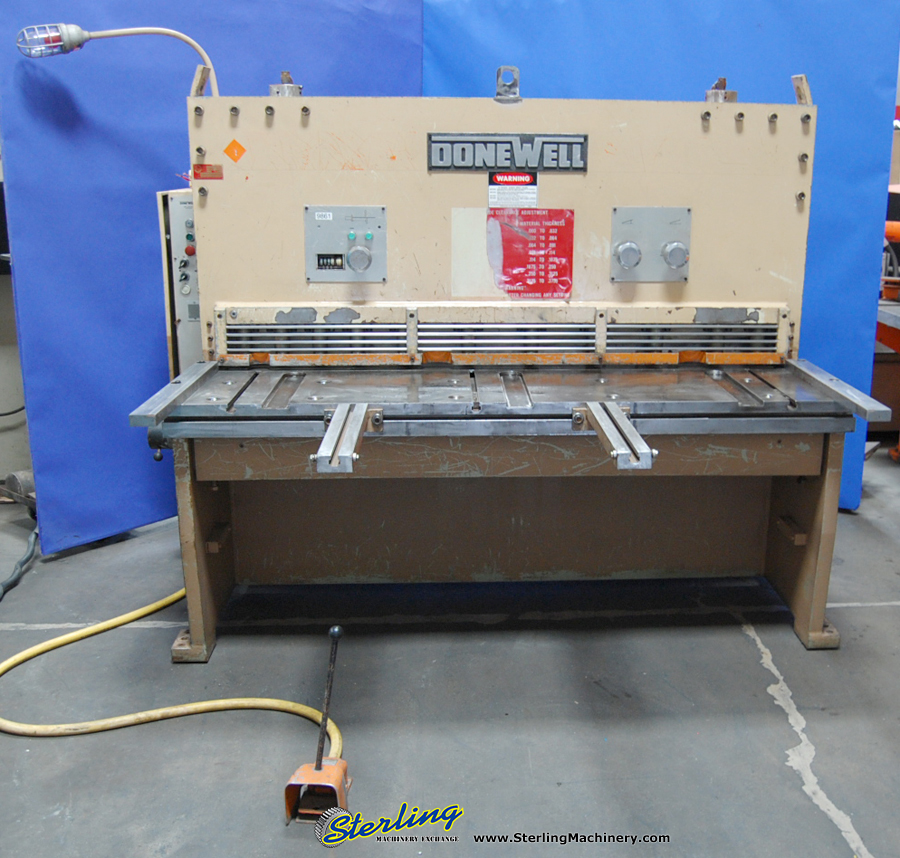 3/8 x 6' Used Donewell Hydraulic Power Shear-38