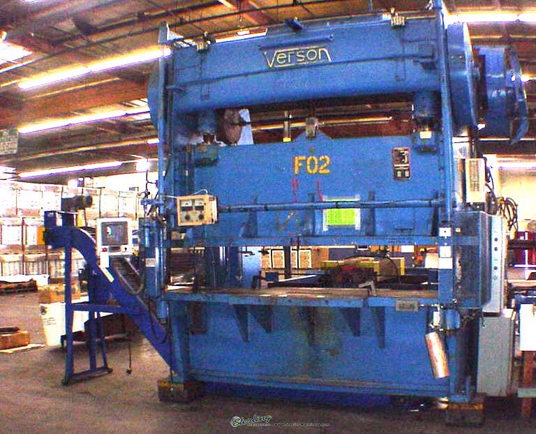 150 Ton Used Verson Gap Frame Press (Double Crank), 120 x 30" OVERSIZED BED-40