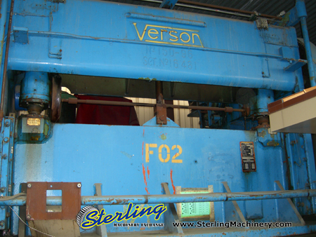 150 Ton Used Verson Gap Frame Press (Double Crank), 120 x 30" OVERSIZED BED-40