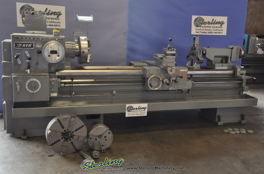21'' x 54'' Used Lodge & Shipley Engine Lathe, Mdl. 2013 AVS, 3 & 4 Jaw Chuck, Tool Post, Live Center, General Electric Speed Variator, 10 H.P. #A1670-42