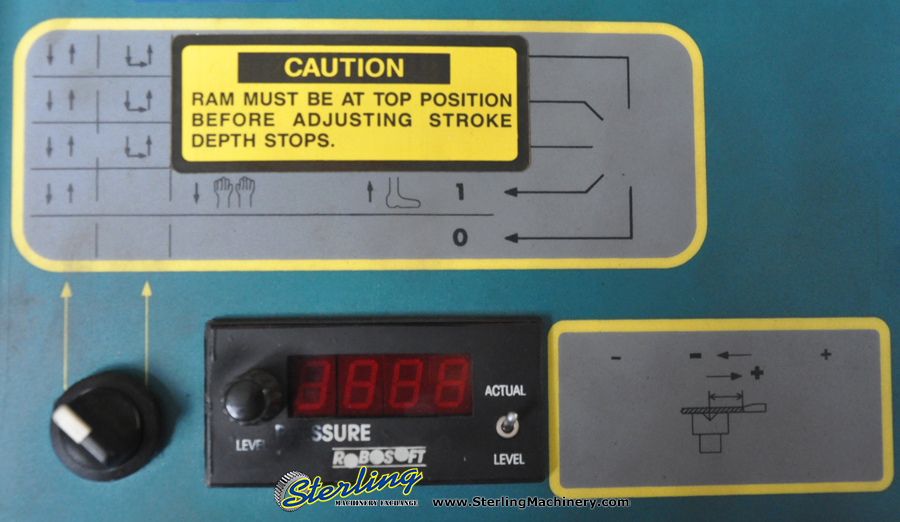 45 Ton x 5' Used Atlantic Hydraulic Press Brake, Mdl. HDE45-5, Tonnage Indicator, Light Curtains, Rear Safety Guard-52