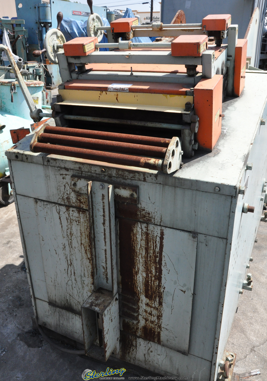 12,000 Lbs. x .135 x 20" Used Rowe Coil Cradle Straightener-53