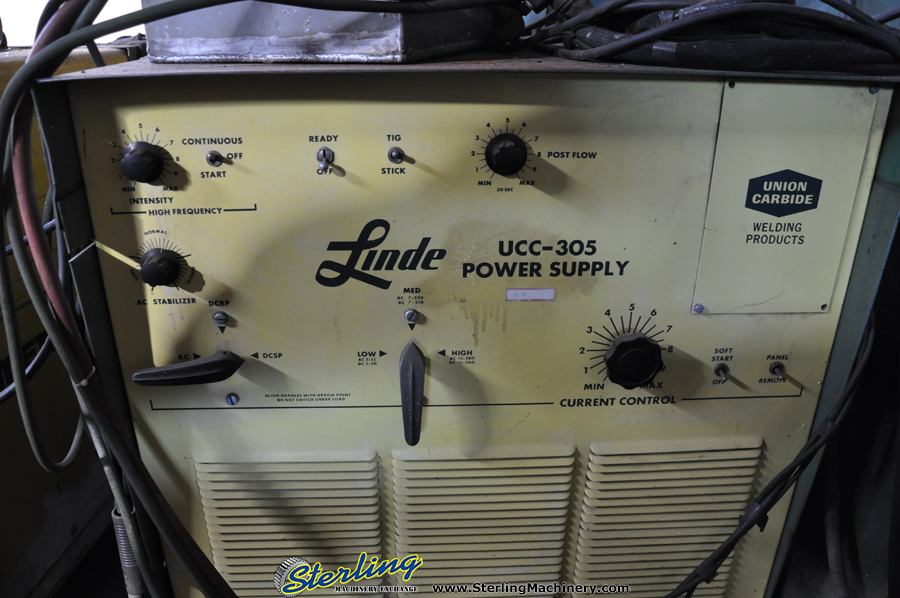 300 Amp Used Linde Tig Welder, Mdl. UCC- 305,Water Cooler, Single Phase-56