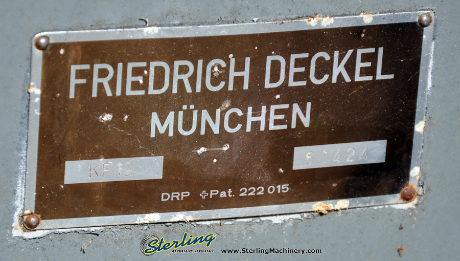 Used Deckel Pantograph Machine, Mdl. KF12, Pallet of Tooling and Extra Parts-70
