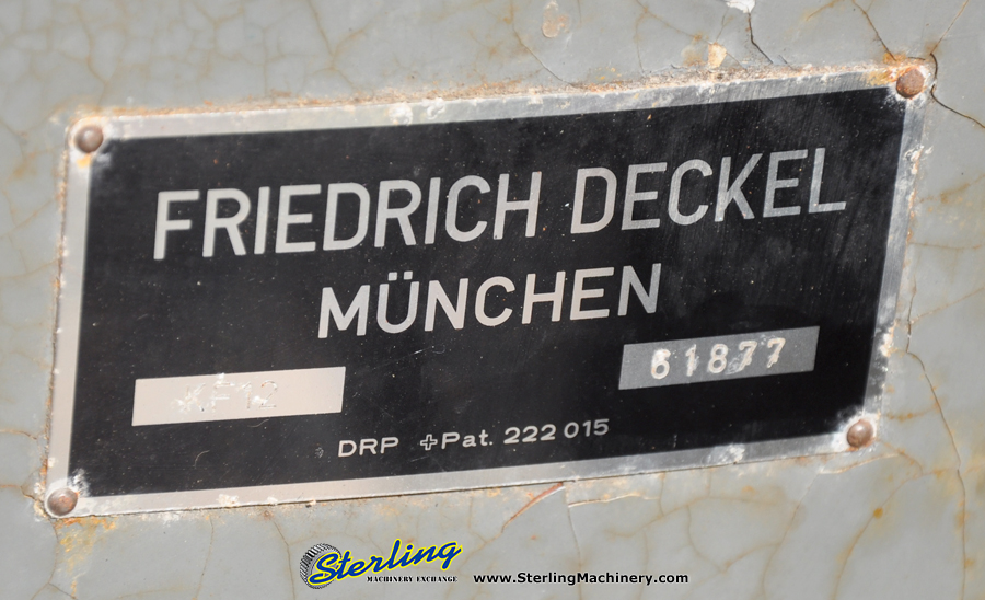 Used Deckel Pantograph Machine, Mdl. KF12, Pallet of Tooling and Extra Parts-71