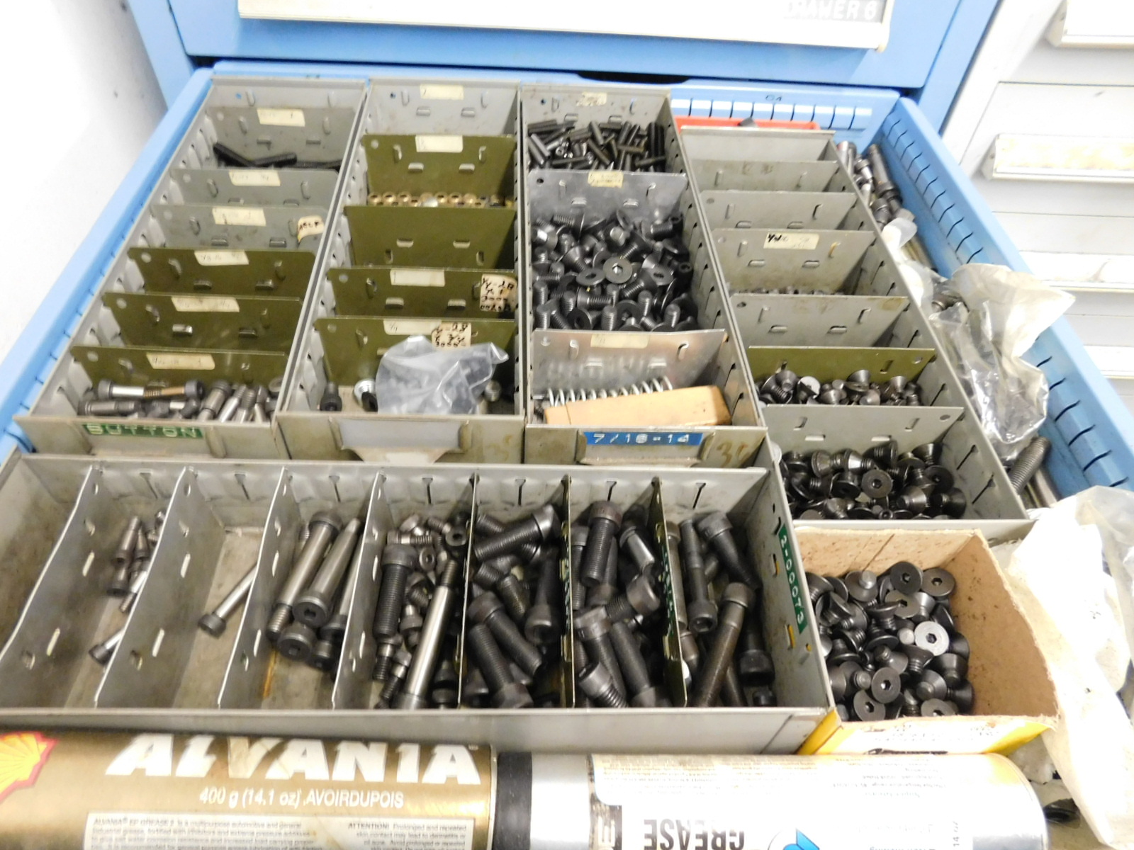 LYON 13 DRAWER TOOL/PARTS CABINET, 30"X28"X59" W/CONTENTS-91