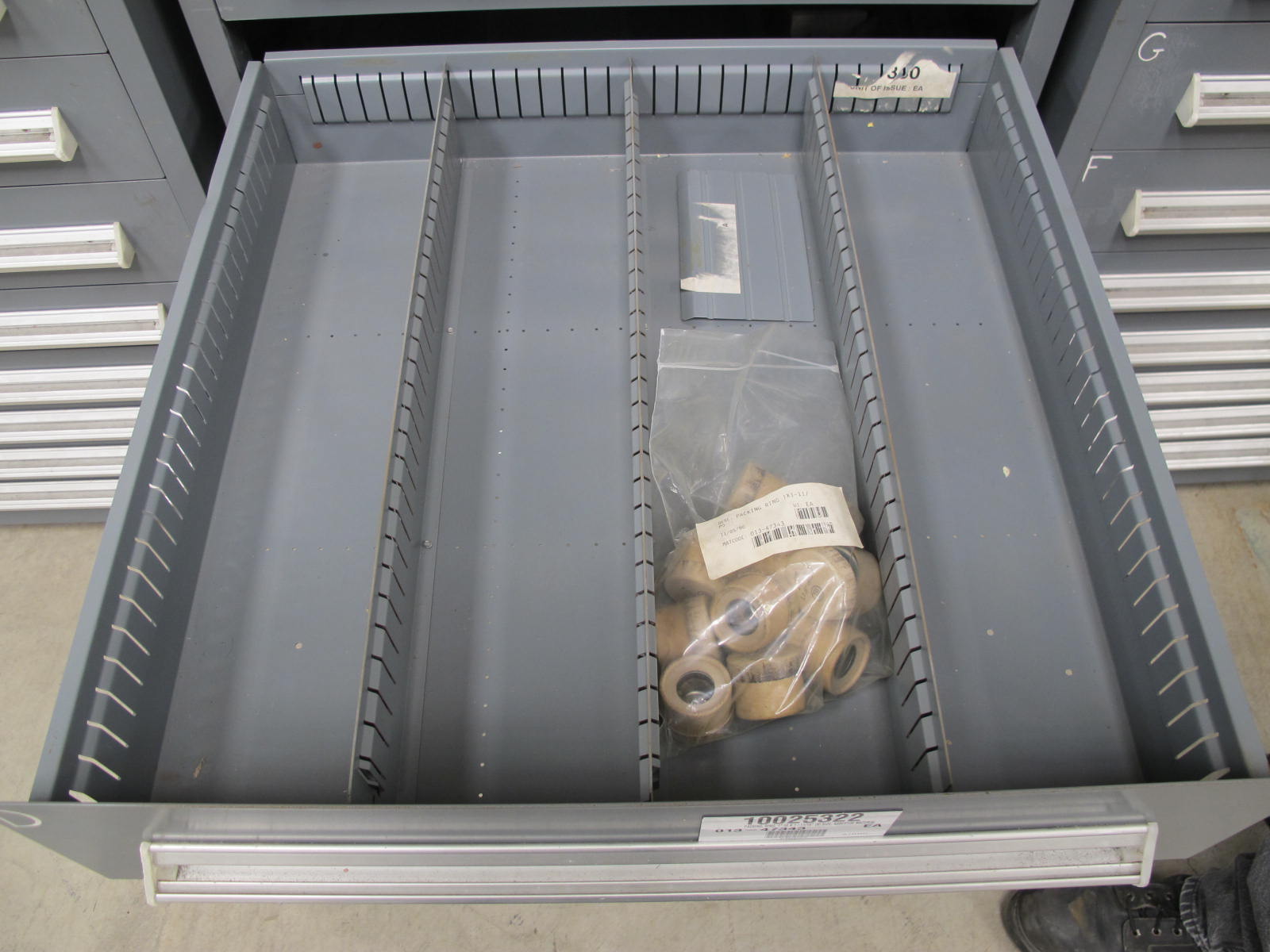 STANLEY VIDMAR CABINET, 8 DRAWER, TO INCLUDE: AIR FILTERS, RELAYS, CONNECTORS. LOCATED AT W-44. LOADING AND HANDLING FEE $25-351