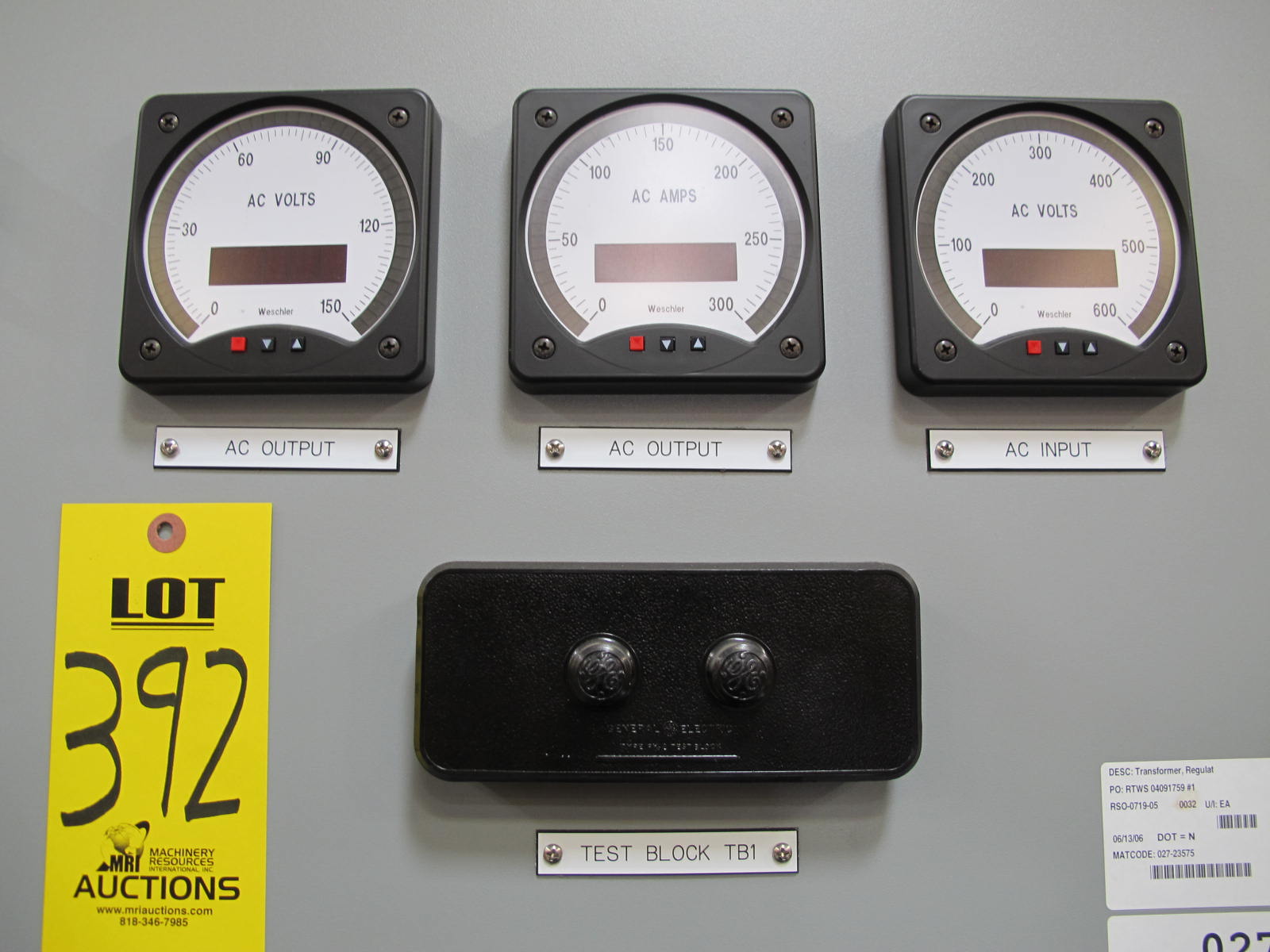 AMETEK TRANSFORMER, REGULATING KIND, SINGLE PHASE, 25 KVA, 480 INPUT, 120VAC OUTPUT VOLT RATING. ECP 020801575-14900-3 STYLE, SS INTERNALS TRIM, PILOT OPERATOR. WITH INCONBEL DISC SPRING ON MAIN VALVE. LOCATED AT W-50 . LOADING AND HANDLING FEE $25-392