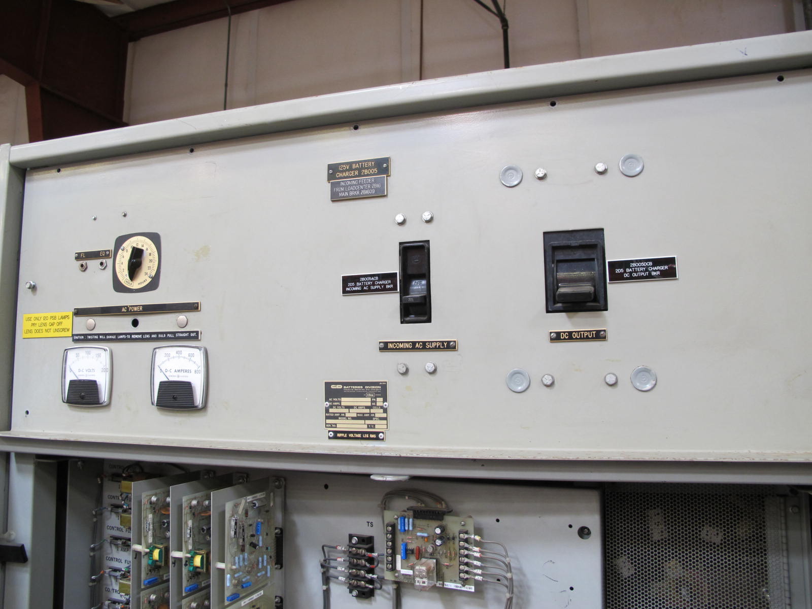 C&D BATTERIES, POWER CONTROL FOR TRAINING PURPOSES. LOCATED AT W-50 . LOADING AND HANDLING FEE $25-403