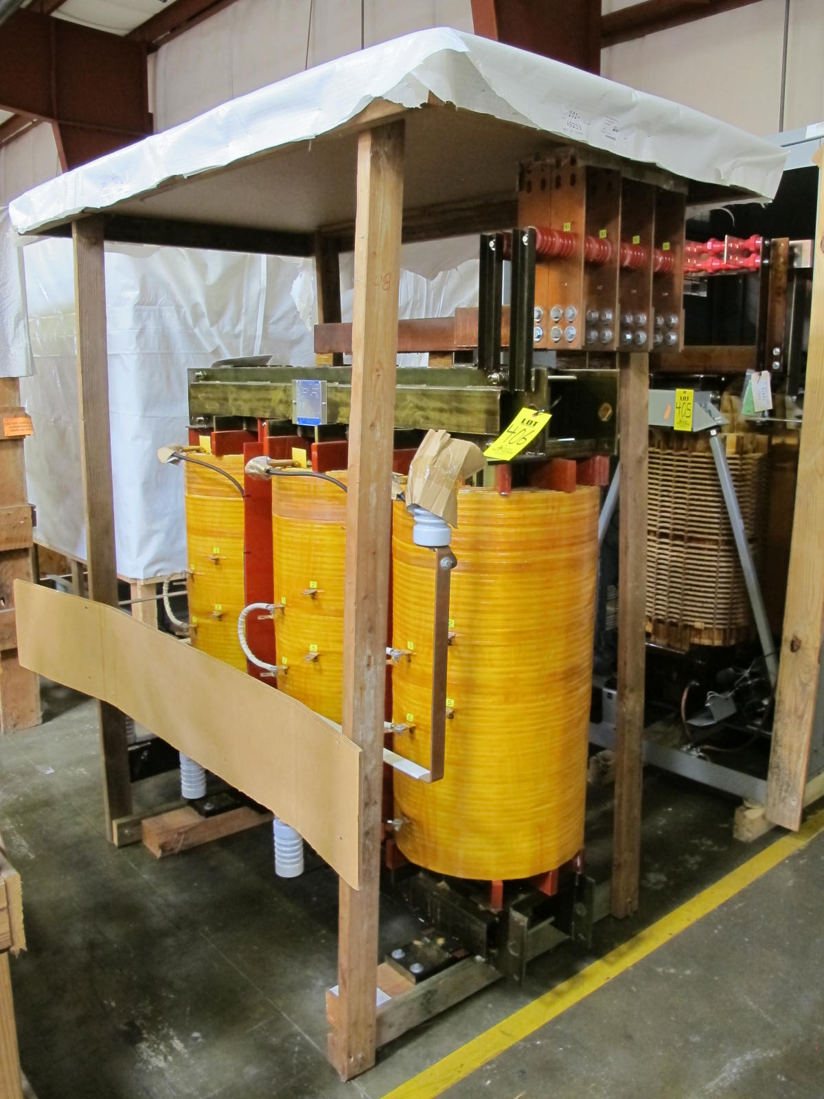 AMERICAN ELECTRIC COMPONENTS,  TRANSFORMER, DRY TYPE, 1500KVA, COPPER WOUND, RETROFITTED TO MATCH ITE SAMPLE SIE-1375APAA,model # 1-IE-4-S. LOCATED AT W-50 . LOADING AND HANDLING FEE $25-406