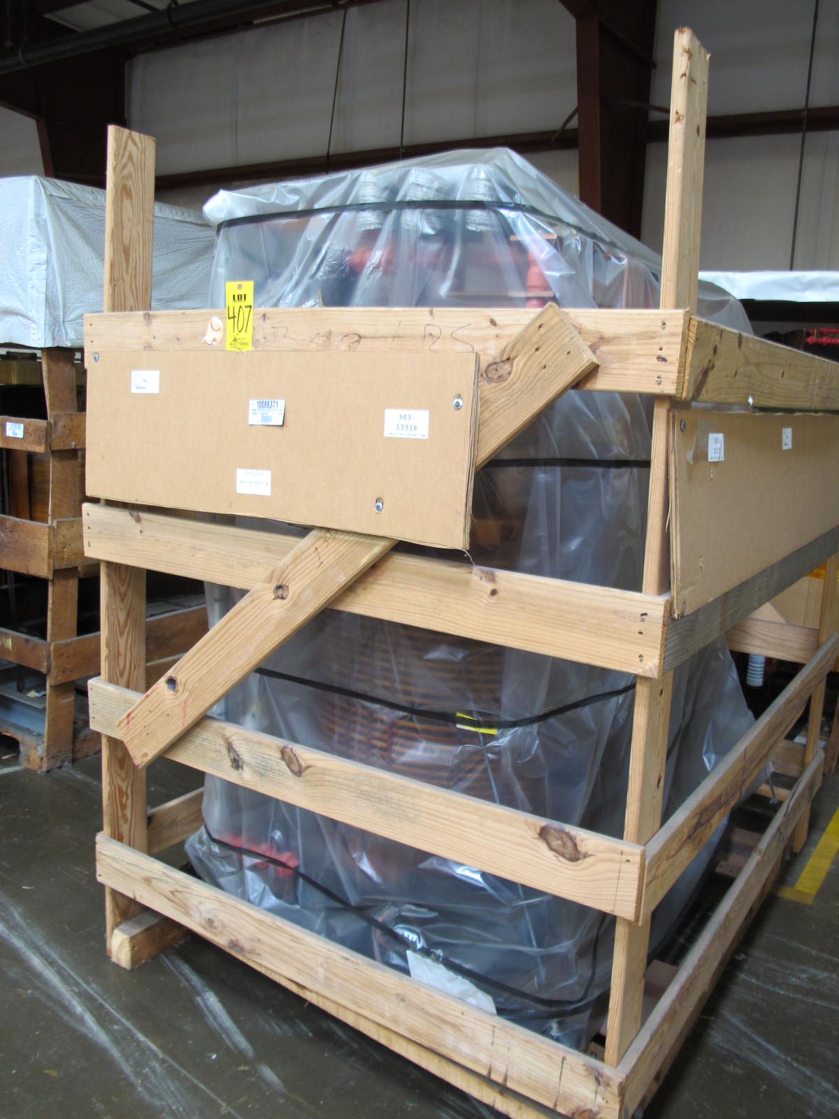 TRANSFORMER, DISTRIBUTION TYPE, 1500 KVA, 4160D/480D VOLT RATING, 3 PHASE, POWER, DRY, HV ON LEFT KIND, 4160V PRIMARY, 480V SECONDARY. 9.5% IMPEDENCE, COPPER WOUND, ALL REQUIREMENTS OF SPEC. 302-14, REV. 2 APPLY. ORIGINAL SERIAL NUMBER 24-34295S28. LOCATED AT W-50 . LOADING AND HANDLING FEE $25-407