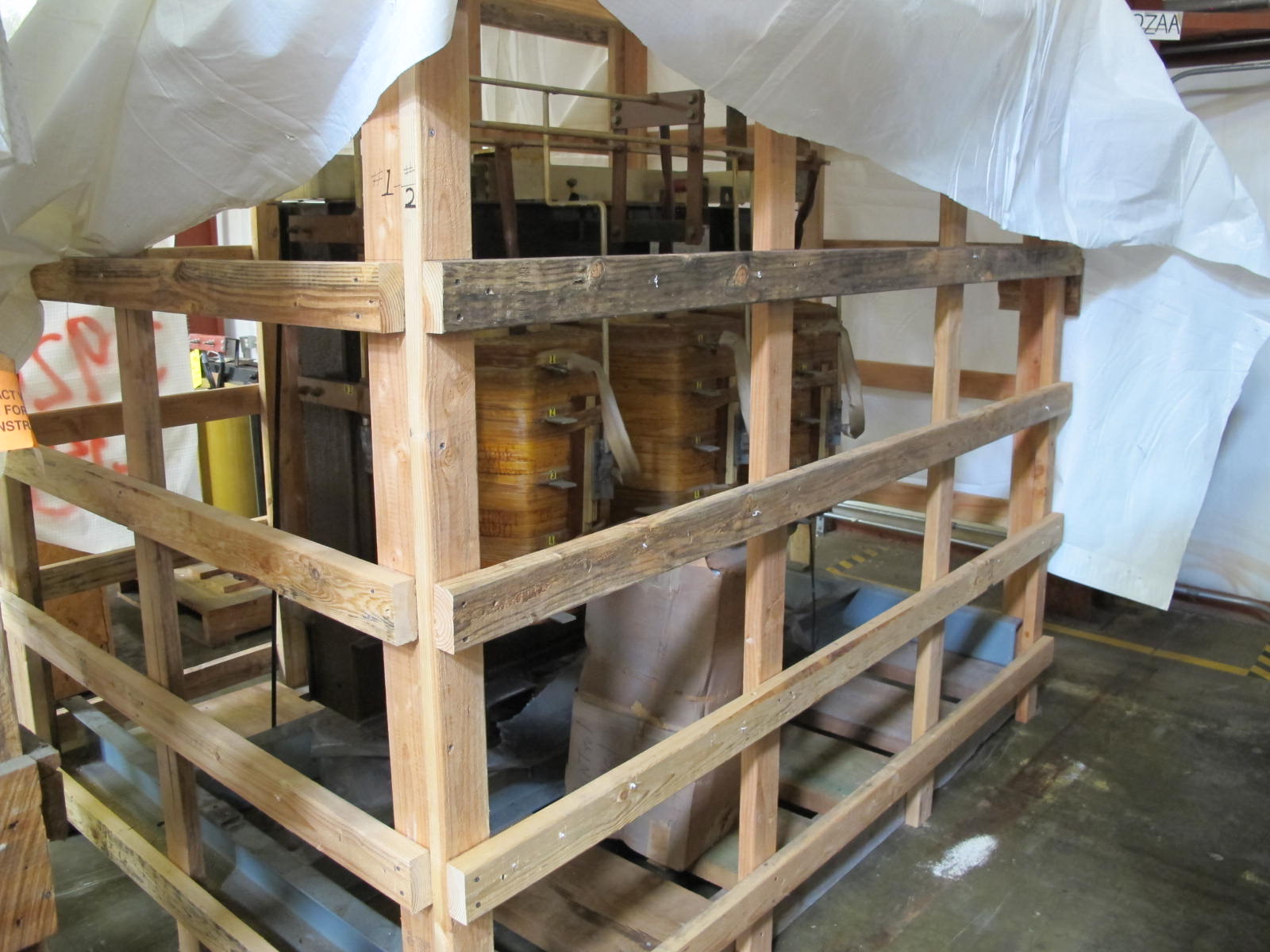 BROWN BOVERI, TRANSFORMER, 1500 KVA, 4160-480 VOLT RATING. DRY, 150 DEGREE C RISE DELTA DELTA SEC UNIT SUB HV ON RIGHT, FOR 480 VOLT LOAD CENTERS. LOCATED AT W-50 . LOADING AND HANDLING FEE $25-408