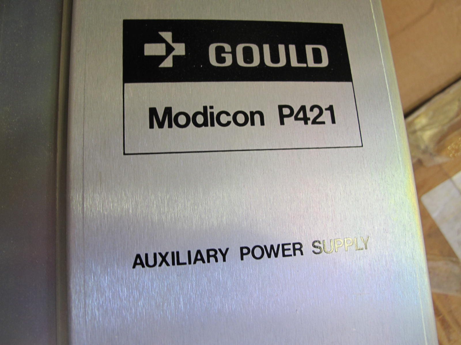 (2) GOULD MODICON POWER SUPPLIES. AUXILIARY FOR GOULD 584 PROGRAMMABLE CONTROLLER. LOCATED AT W-50 . LOADING AND HANDLING FEE $25-431