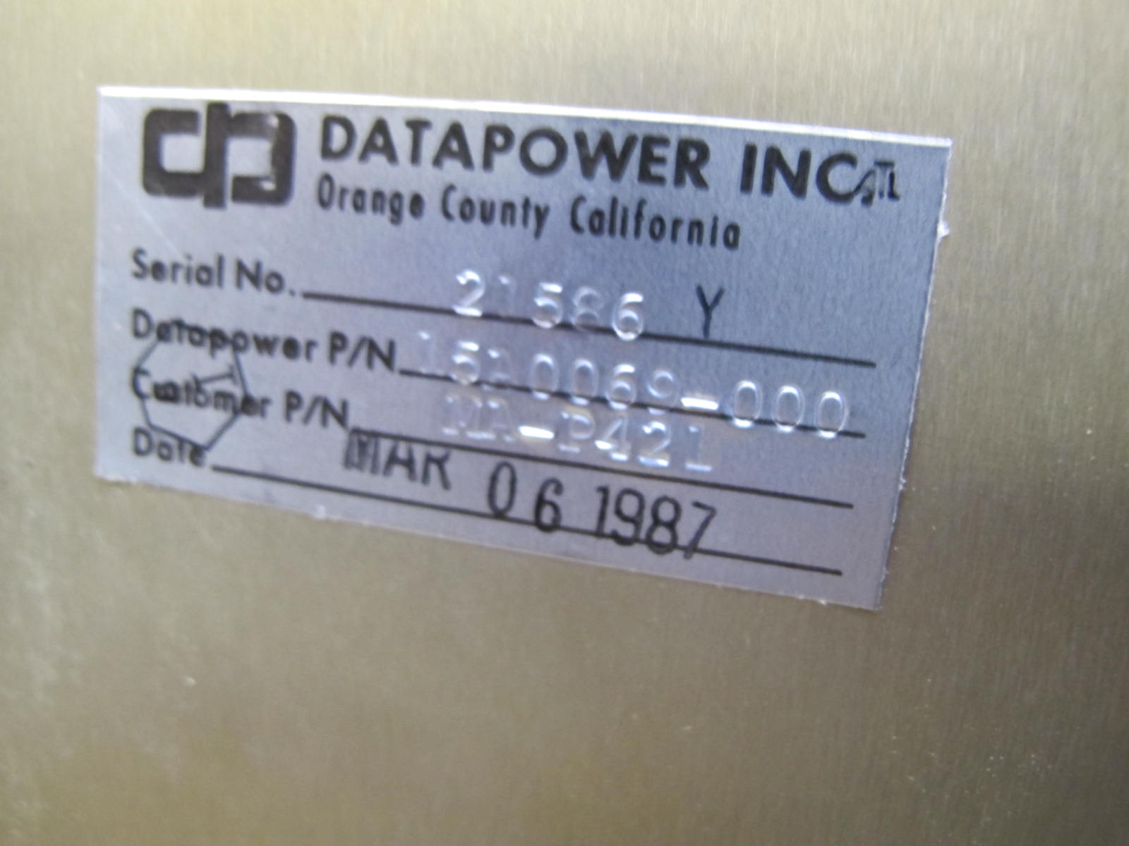 (2) GOULD MODICON POWER SUPPLIES. AUXILIARY FOR GOULD 584 PROGRAMMABLE CONTROLLER. LOCATED AT W-50 . LOADING AND HANDLING FEE $25-431