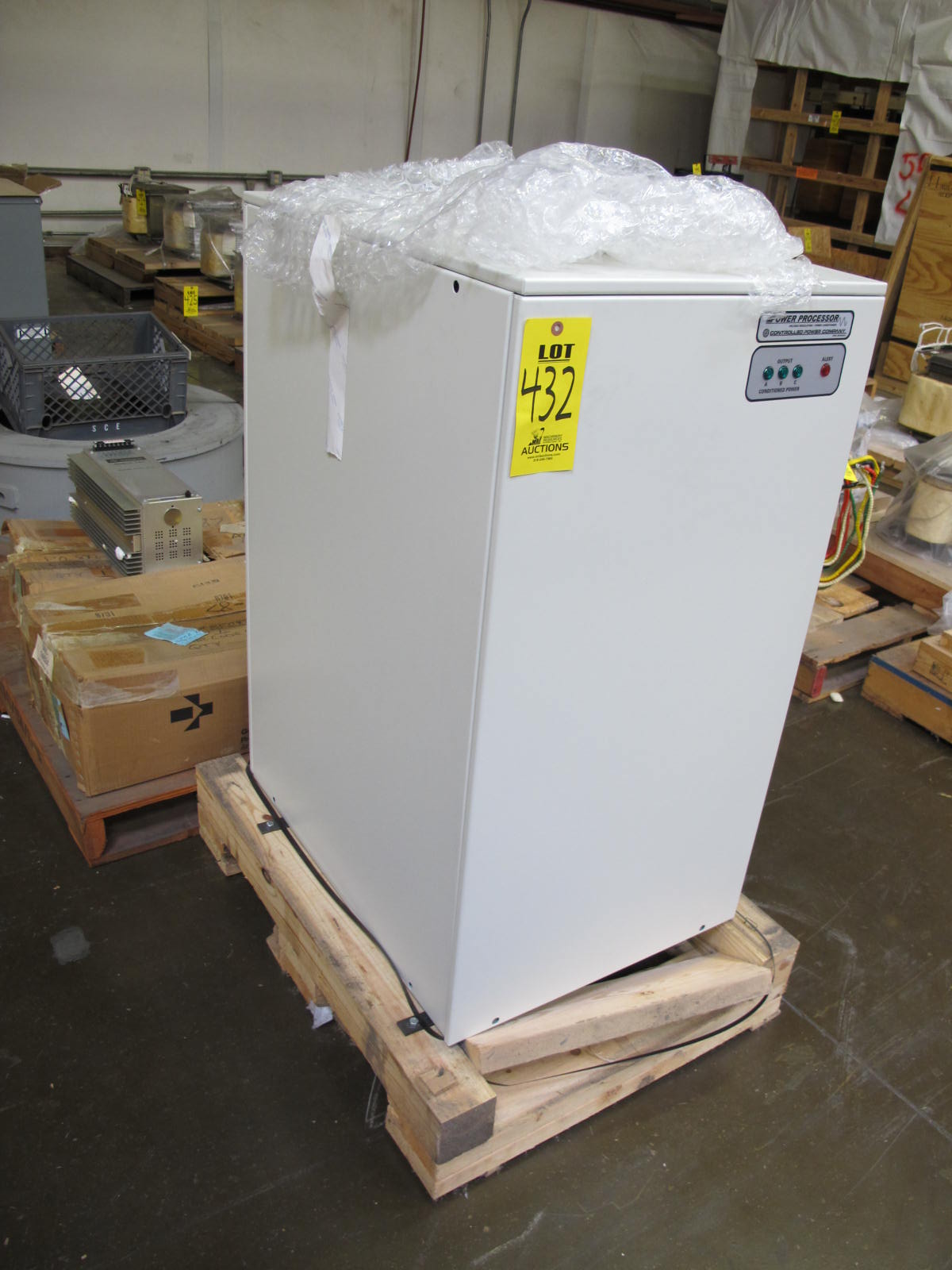 POWER PROCESSOR VOLTAGE REGULATING POWER CONDITIONER, CONTROLLED POWER COMPANY MODEL # 8DLX-30K-7-A. LOCATED AT W-50 . LOADING AND HANDLING FEE $25-432