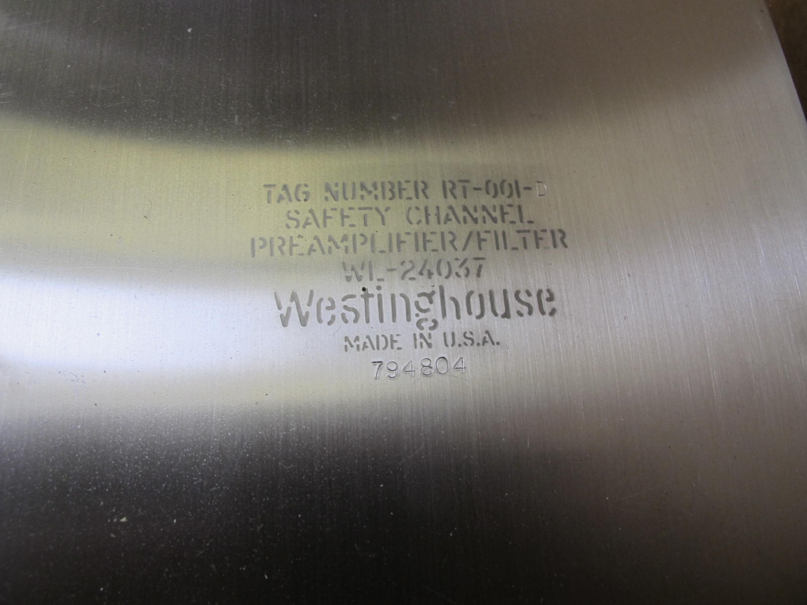 LOT TO INCLUDE: (6)  AMPLIFIER. EXCORE NEUTRON FLUX PREAMPLIFIER. S/N 794801, 2, 3 & 4. WPPSS WNP-3 SURPLUS. REQUIRES DEDICATION PRIOR TO INSTALLATION, (1) MODULE. PPS MATRIX TEST MODULE "CD", MODULE "AC". WPPSS WNP-3 SURPLUS. REQUIRES DEDICATION PRIOR TO INSTALLATION.. LOCATED AT W-50 . LOADING AND HANDLING FEE $25-437