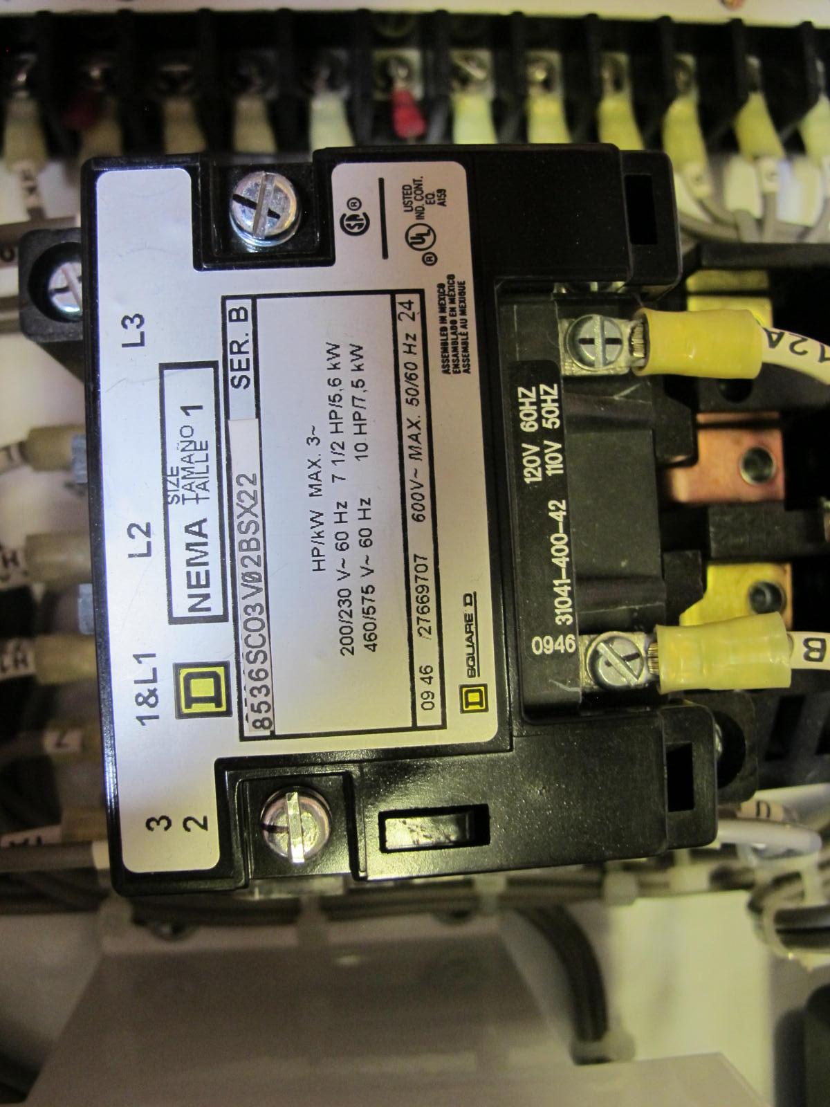 (8) NLI STARTERS, ELECTRIC MOTOR TYPE, MCC BUCKET KIND, 18"H X 14"W SIZE, 1 NEMA SIZE. COMPLETE WITH DOOR. INCLUDES THE FOLLOWING COMPONENTS: > NEMA SIZE 1 FULL VOLTAGE NON-REVERSING STARTER,   WITH BIMETALLIC OVERLOAD RELAY (INCLUDES THREE   HEATERS) > 2NO <(>&<)> 2NC AUXILIARY CONTACTS > 30A MAGNETIC ONLY CIRCUIT BREAKER > 200VA CURRENT POTENTIAL TRANSFORMER > 18 POINT TERMINAL BLOCK DWG. LOCATED AT W-50 . LOADING AND HANDLING FEE $25-450