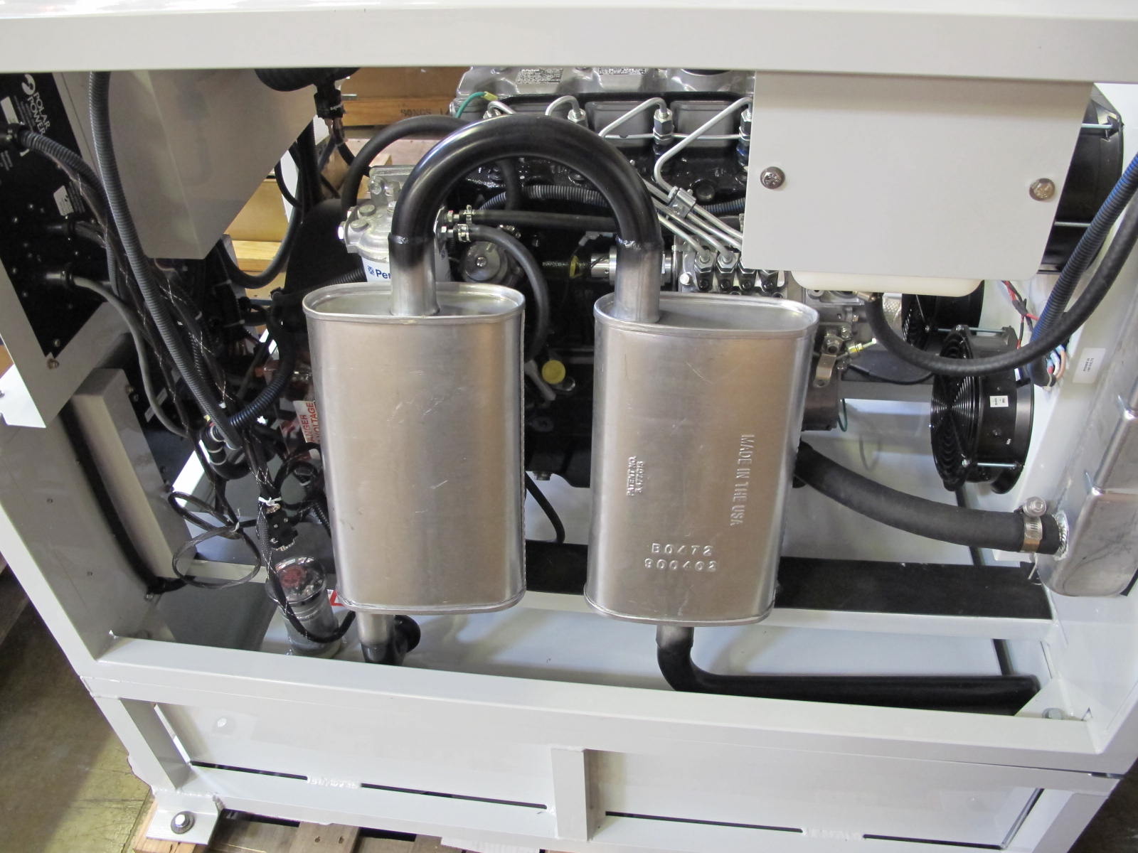 POLAR POWER, MODEL # 8340P-40415-F, DC BACKUP GENERATOR, DIESEL POWER TYPE, VOLTAGE RANGE 44-62 VOLTS, MAX AMPS 360, MAX KILOWATTS 16, W/ SUPRA SERIES DC GENERATOR DIGITAL CONTROLLER ELECTRIC TYPE, 20 GAL INTEGRATED DOUBLE WALLED FUEL TANK,INTEGRATED CONTROL SYSTEM. POWER POLAR 8340P-40415. LOCATED AT W-50 . LOADING AND HANDLING FEE $25-460