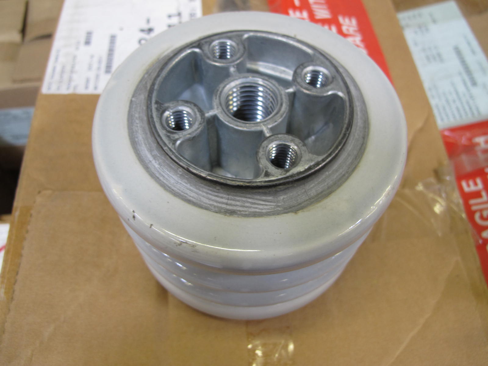 (56) INSULATORS, SWITCH KIND, METALLIC MATERIAL. 4.8KV, FRONT CONNECTED FOR HPL-C 600A, 4.8KV INTERUPTER SWITCH FOR 480 VOLT LOAD CENTERS. LOCATED AT W-50 . LOADING AND HANDLING FEE $25-463