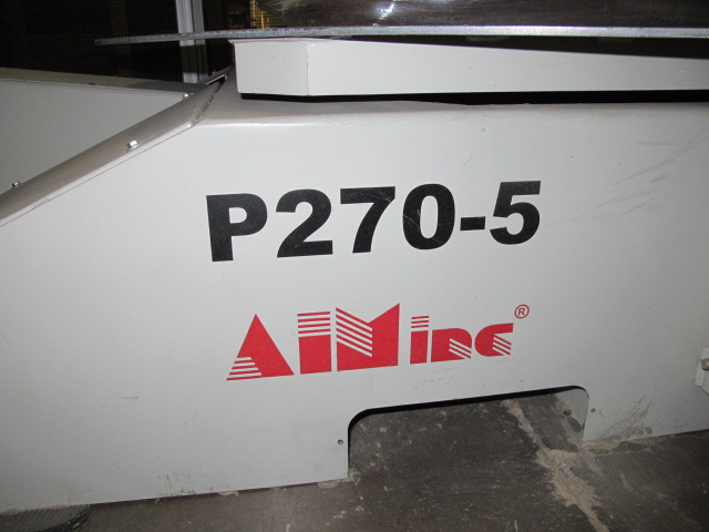 2008 AIM CNC WIRE FORMER & BENDER, 3 DIMENSIONAL, PROGRAMMABLE CNC CONTROL, MODEL 3D8T, 8MM WIRE DIAMETER RANGE, ACCUFORM MODULAR, MAX. WIRE TENSILE AT MAX. WIRE DIAMETER: 8kPSI, SINGLE END THREADING MODULE, S/N C6F08292008; W/ 2008 AIM P270-5 TURNTABLE, ONLY 4,767 ON TIME HOURS-1