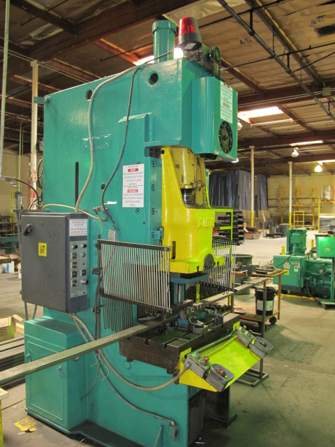 AIDA PUNCH PRESS, MODEL PP-XGC-75SU, OBS  75 TON, 19î X 37î BOLSTER, 160 SPM, 21î X 15î SLIDE, 12î SHUT HEIGHT, DUAL PALM BUTTONS S/N C-75-250-14