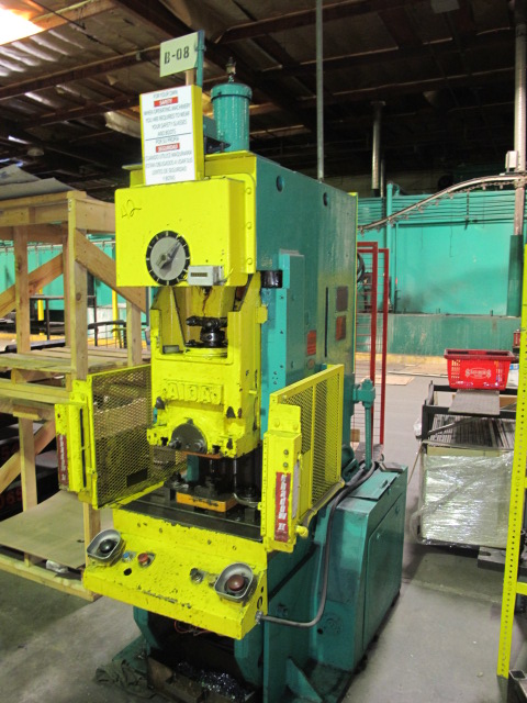 AIDA PUNCH PRESS, MODEL PP 1 GC-30, OBS, 30 TON, 70 SPM, 24î X 17î BOLSTER, 18" X 3"SLIDE, LIGHT CURTAINS, DUAL PALM CONTROL, S/N 33-16