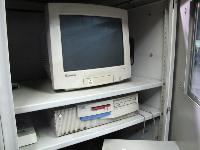 1999 CLIFFORD AUTOMATIC CNC MESH WELDING LINE, MODEL CLW12, 8MM-3MM LINE WIRE DIAMETER, 20 WIRE LINES, CROSSWIRE DIAMETER: 6MM, CROSSWIRE LENGTH: 1300 MM, LINEWIRE PITCH: INFINITELY VARIABLE FROM 10MM, CROSSWIRE FEED: SINGLE GAP TYPE MAGAZINE TOOLED FOR PRODUCING 2 MATS, SIDE BY SIDE, (10) WELDPRESSES, (20) BOTTOM ELECTRODES, (4) 125 KVA WELDING TRANSFORMERS, 120 CROSSWIRES MAX. SPEED, LINEAR MODEL QM12/25 PAILOUT, AUTOMATIC SHEET STACKER, WATER COOLING SYSTEM, MITSUISHI A1 CNC CONTROL, S/N 8874, SHEET STACKER, S/N 8979, (2) ENCLOSED CARTS FULL OF WELDING TIPS AND REALTED TOOLING INCLUDED WITH MACHINE-2