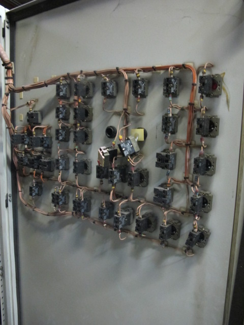 1999 CLIFFORD AUTOMATIC CNC MESH WELDING LINE, MODEL CLW12, 8MM-3MM LINE WIRE DIAMETER, 20 WIRE LINES, CROSSWIRE DIAMETER: 6MM, CROSSWIRE LENGTH: 1300 MM, LINEWIRE PITCH: INFINITELY VARIABLE FROM 10MM, CROSSWIRE FEED: SINGLE GAP TYPE MAGAZINE TOOLED FOR PRODUCING 2 MATS, SIDE BY SIDE, (10) WELDPRESSES, (20) BOTTOM ELECTRODES, (4) 125 KVA WELDING TRANSFORMERS, 120 CROSSWIRES MAX. SPEED, LINEAR MODEL QM12/25 PAILOUT, AUTOMATIC SHEET STACKER, WATER COOLING SYSTEM, MITSUISHI A1 CNC CONTROL, S/N 8874, SHEET STACKER, S/N 8979, (2) ENCLOSED CARTS FULL OF WELDING TIPS AND REALTED TOOLING INCLUDED WITH MACHINE-2