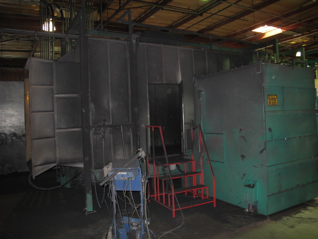 NORDSON, MODEL CK-9000, POWDER COATING BOOTH, CYCLONE TYPE POWDER, 9000 CFM, (8) AUTOMATIC SPRAY GUNS, APPROX. 60î X 72î OPENINGS, APPROX. 22Í INTERIOR BOOTH LENGTH, SINGLE PASS, I- CONTROL SYSTEM, DIAGRAM NO. P97-394A-05, POWER COATING GUNS, ETC-20