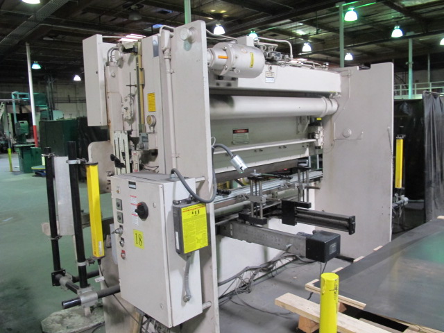 WYSONG HYDRAULIC PRESS BRAKE, MODEL MT18-104, 10' X 60 TON CAPACITY, 6î STROKE, 9î ADJUSTMENT, 15î DIE SPACE, AUTOGAGE G24 BACKGAUGE, DUAL PALM CONTROL ON PEDESTAL STAND, ELECTRIC FOOT PEDAL,  STI MINI SAFE MS4400 SERIES LIGHT SAFETY CURTAINS, S/N MTH60-120-3