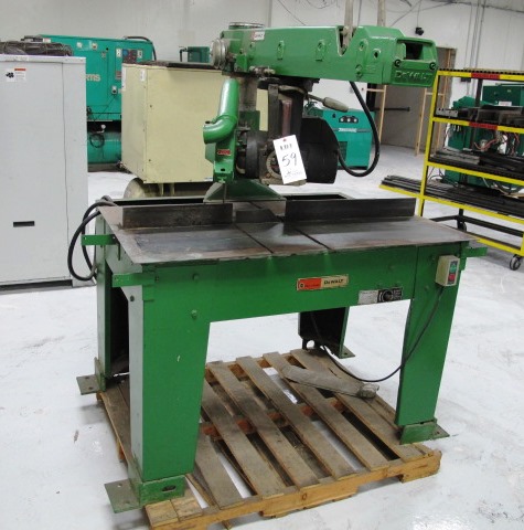 B.D. DEWALT SAW, MODEL 3553, TYPE 3, S/N 4150018-59
