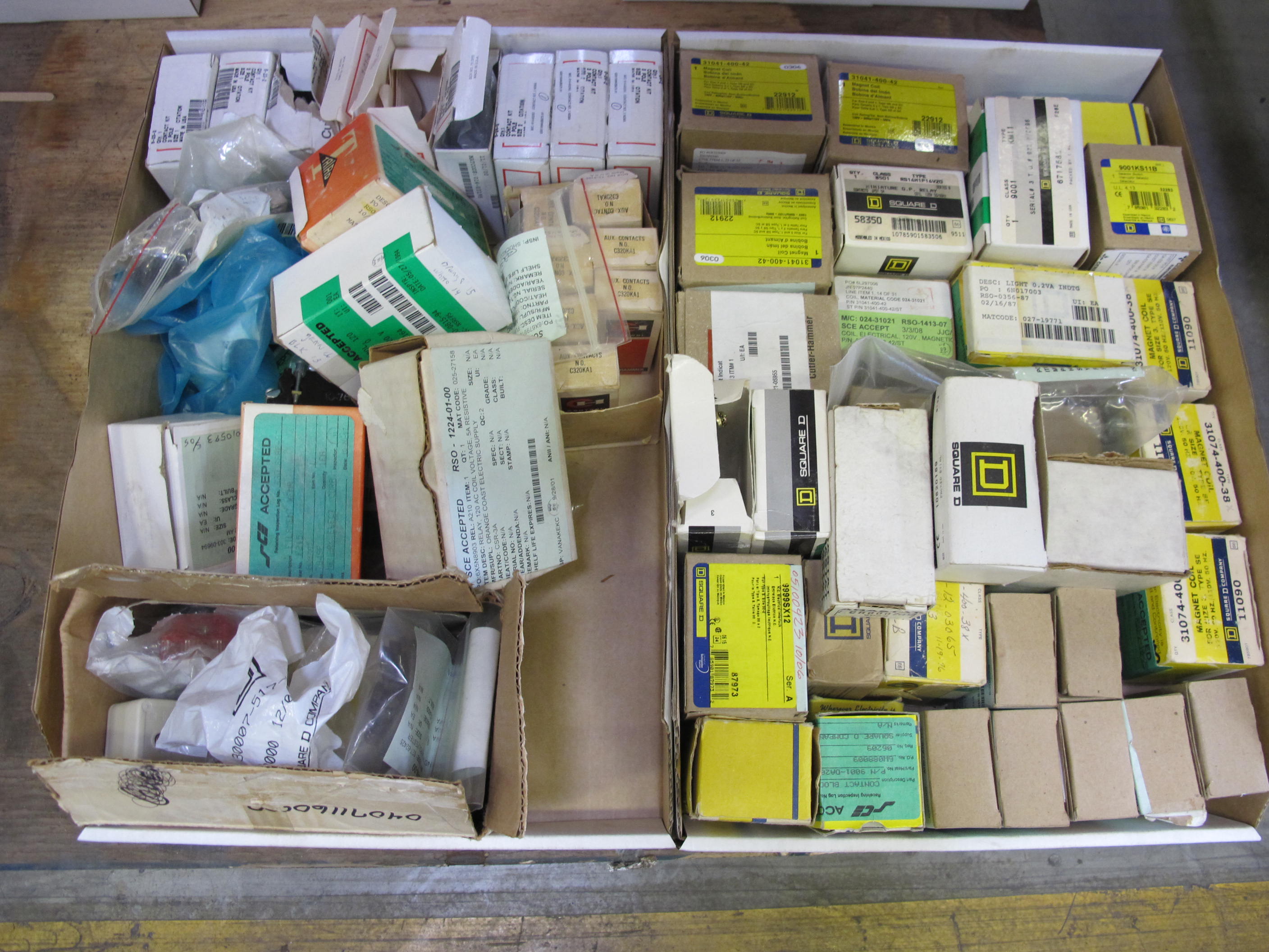 (6) NLI ELECTRIC MOTOR STARTERS, WITH SQUARE-D AND MICRON PARTS. LOADING & HANDLING $15-1467