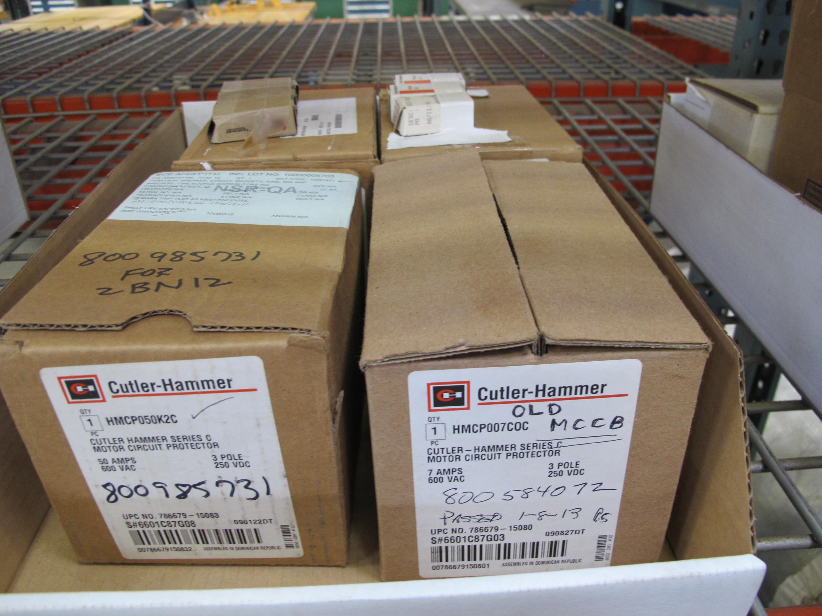 MISC. SQUARE-D AND CUTLER-HAMMER CIRCUIT BREAKERS. LOADING & HANDLING $5-1470