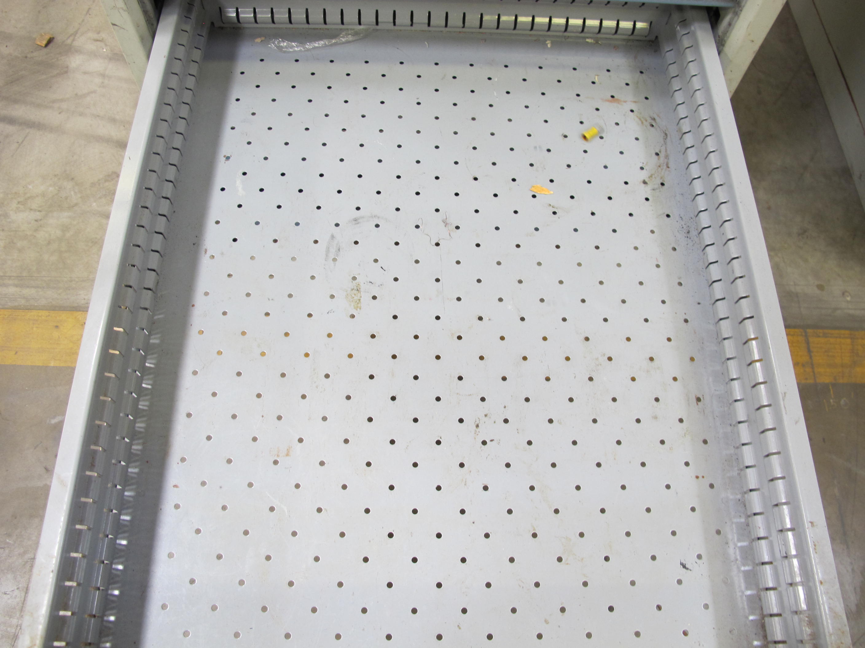 LOT TO INCLUDE: BUTCHER BLOCK TABLE TOP 72"L X 30"W, (2) LISTA 7 DRAWER CABINETS WITH MISC. CONTENTS. LOADING & HANDLING $15-1707