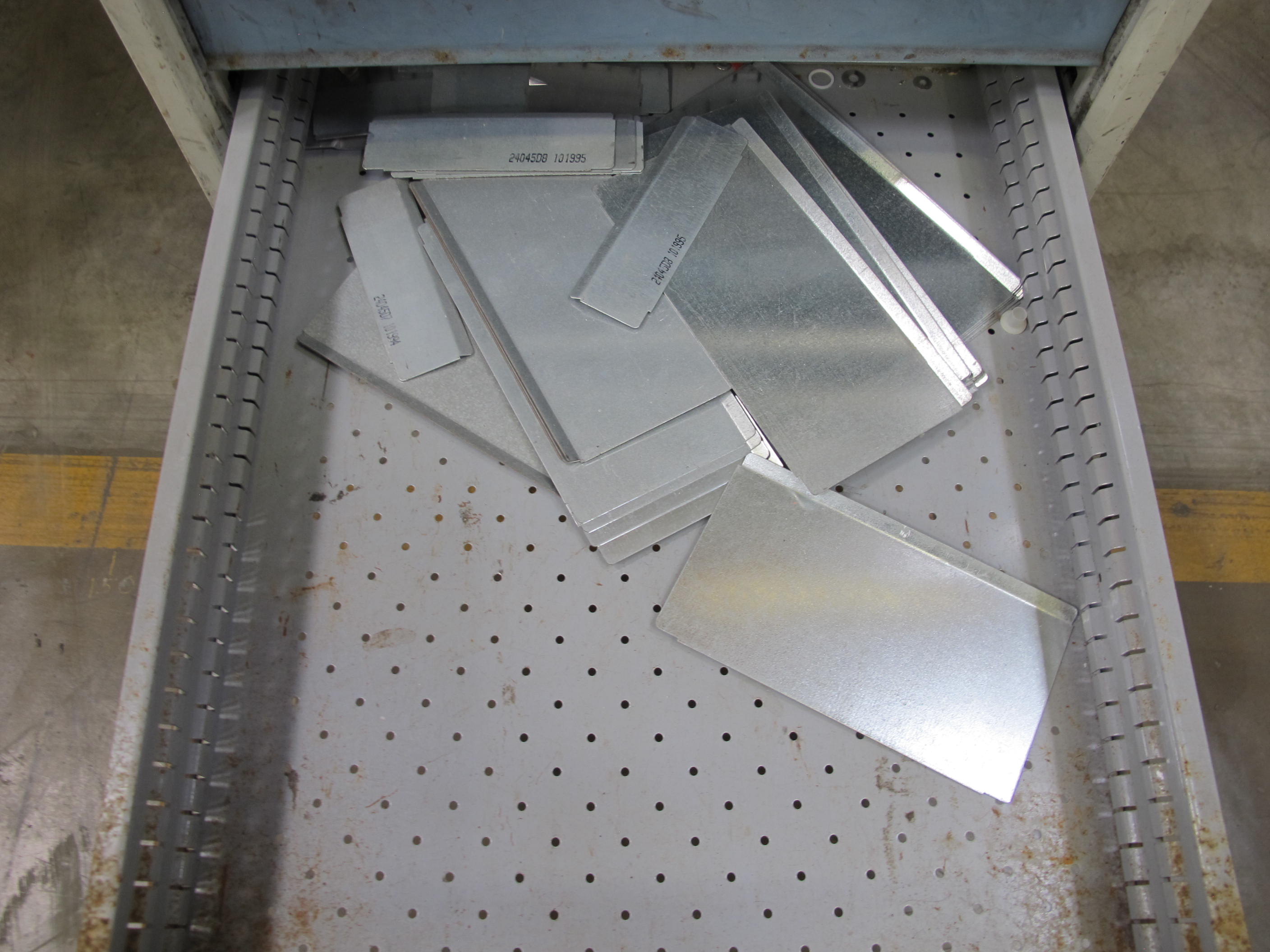 LOT TO INCLUDE: BUTCHER BLOCK TABLE TOP 72"L X 30"W, (2) LISTA 7 DRAWER CABINETS WITH MISC. CONTENTS. LOADING & HANDLING $15-1707