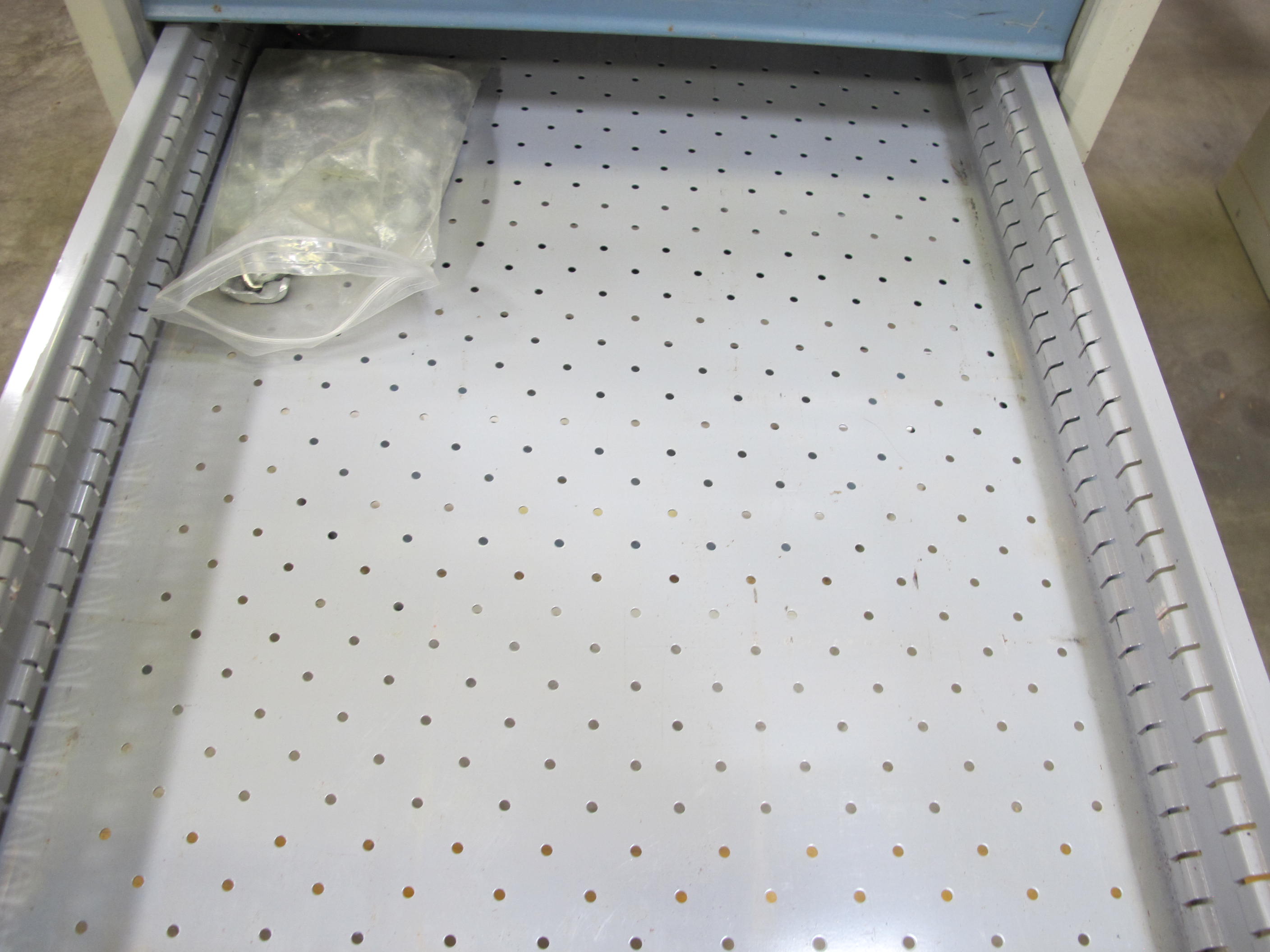 LOT TO INCLUDE: BUTCHER BLOCK TABLE TOP 72"L X 30"W, (1) LISTA 6 DRAWER CABINET WITH MISC. CONTENTS, (1) LISTA 7 DRAWER CABINET WITH MISC. CONTENTS. LOADING & HANDLING $15-1708