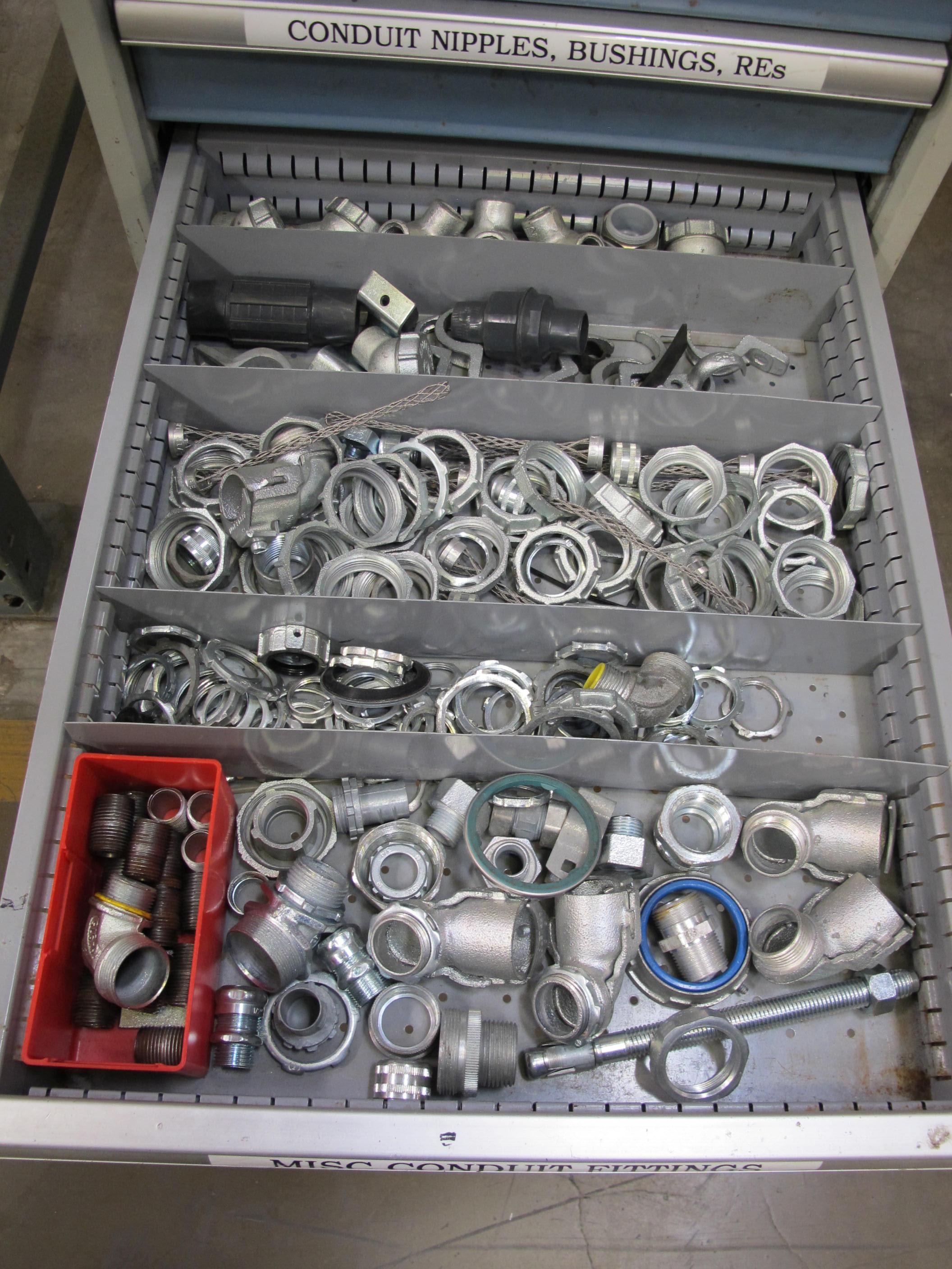 LOT TO INCLUDE: BUTCHER BLOCK TABLE TOP 72"L X 30"W, (1) LISTA 6 DRAWER CABINET WITH MISC. CONTENTS, (1) LISTA 7 DRAWER CABINET WITH MISC. CONTENTS. LOADING & HANDLING $15-1708