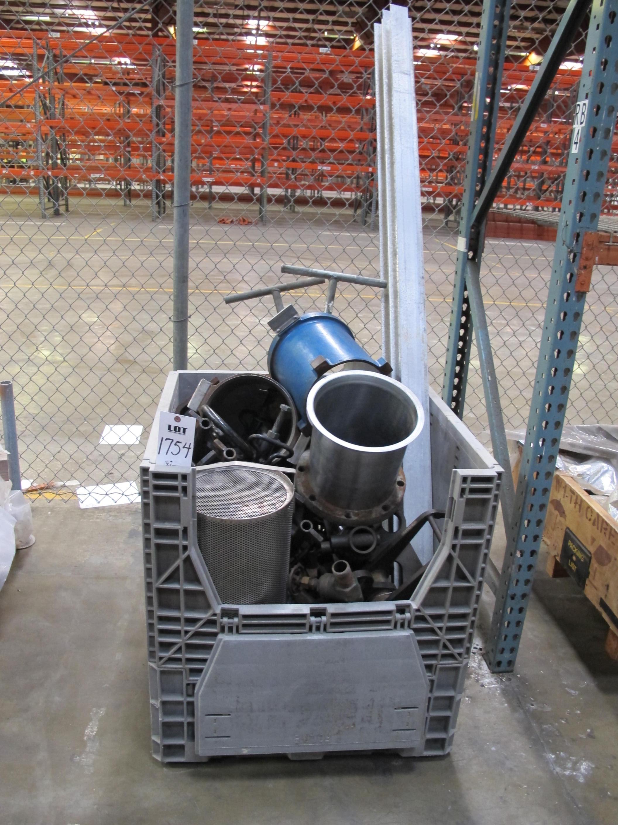 MISC. STEEL ITEMS IN PALLETAINER. LOADING & HANDLING $15-1754