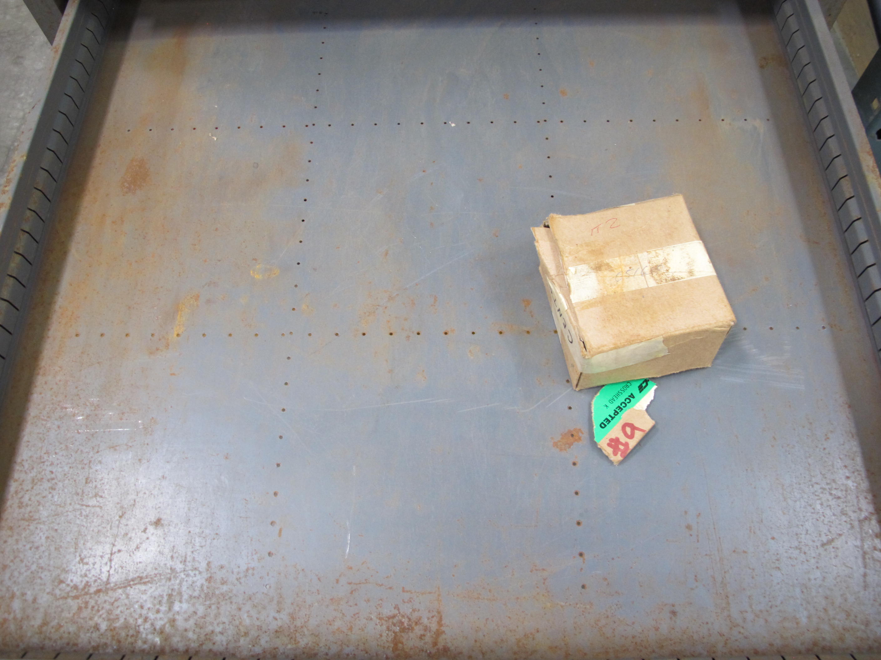 STANLEY VIDMAR 13 DRAWER CABINET WITH CONTENTS TO INCLUDE: PUMP FILTERS, GASKETS, BRASS ITEMS, PLUNGER. LOADING & HANDLING $15-1684