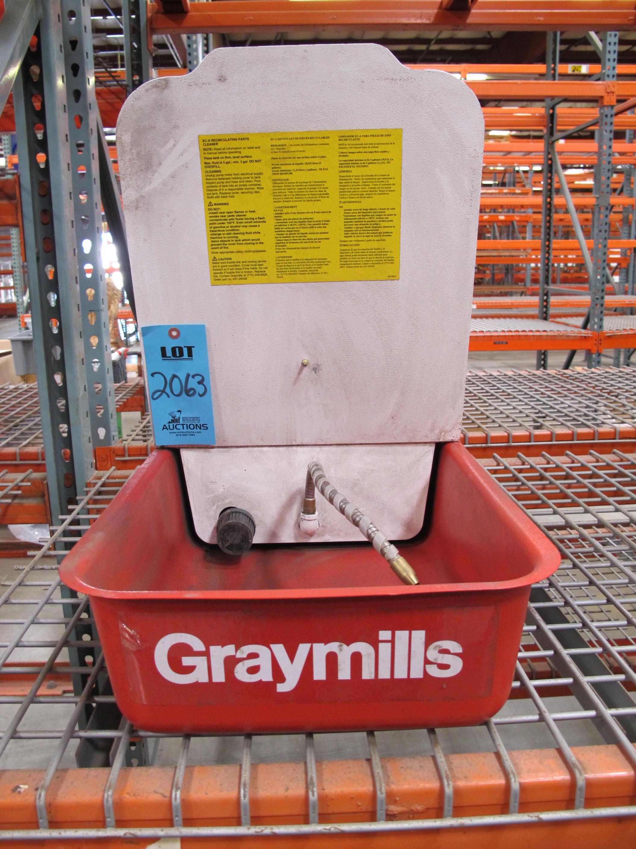 GRAYMILLS ECONOKLEEN RECIRCULATING PARTS CLEANER-2063
