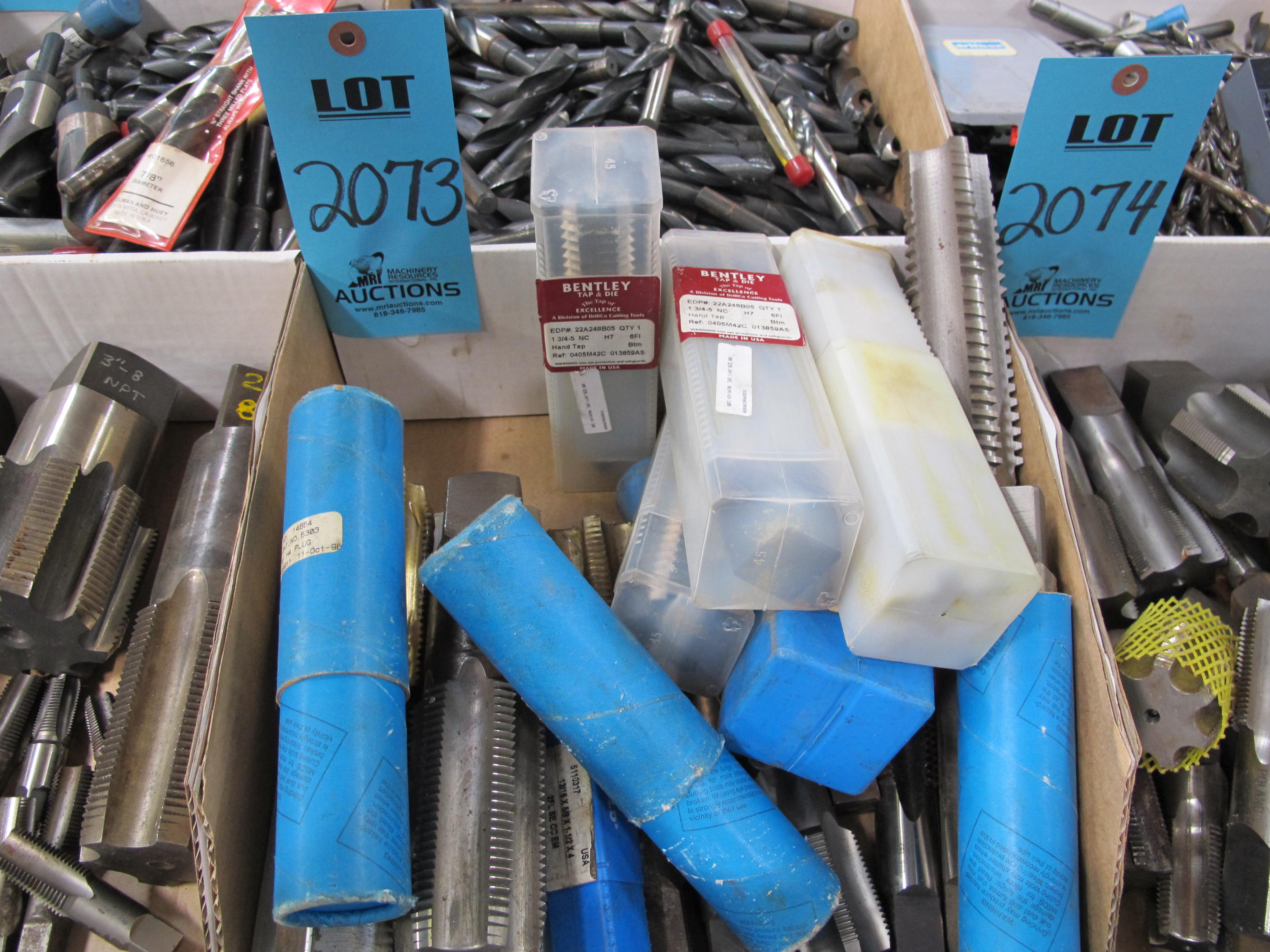 LOT TO INCLUDE BENTLEY AND UNION BUTTERFIELD: TAPS 1"-2", VARIED SIZES-2073