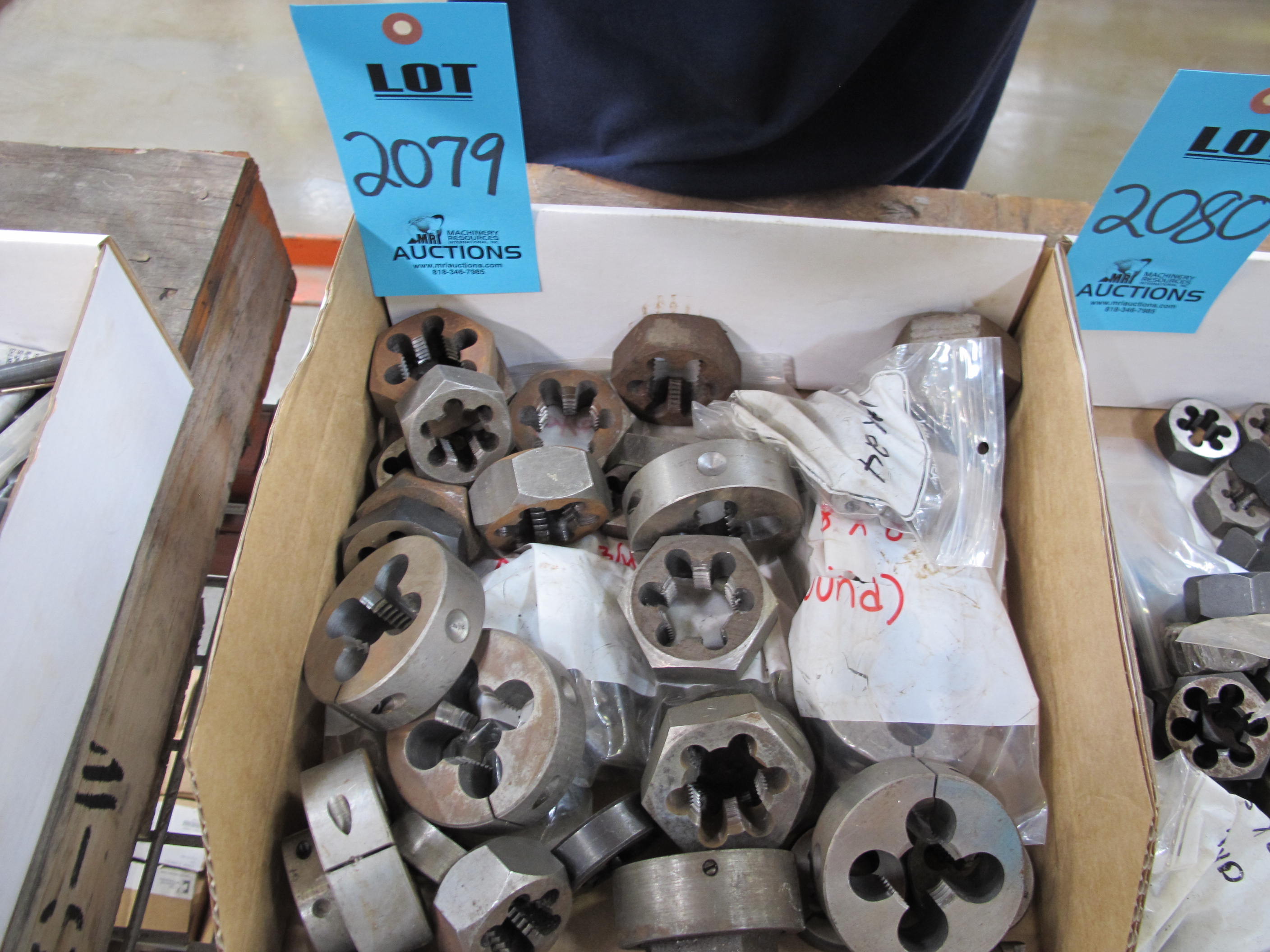 LOT TO INCLUDE: DIES, 1/8" - 1 1/8", VARIED SIZES-2079
