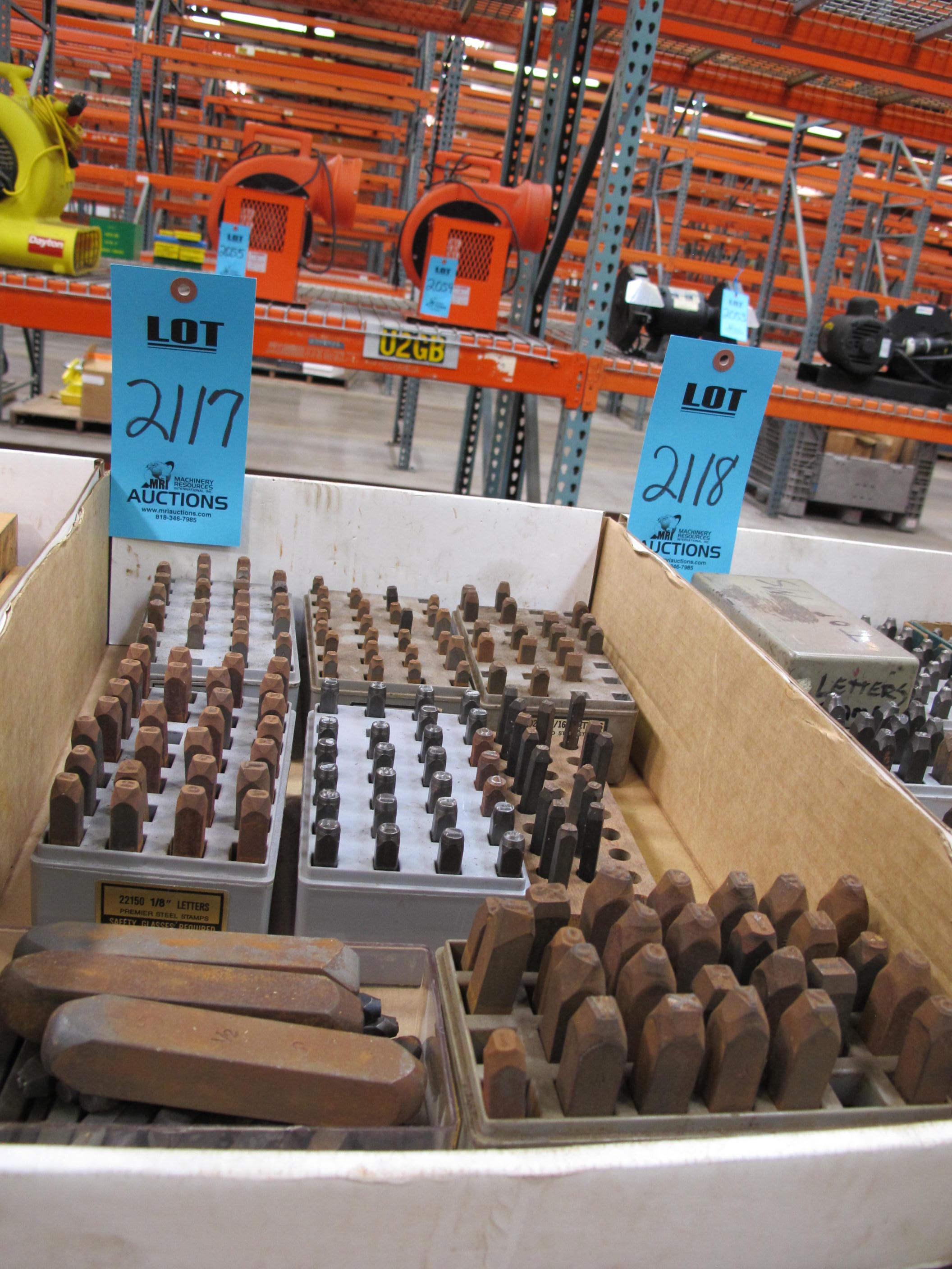 (7) PARTIAL STEEL STAMP SETS, VARIED SIZES-2117